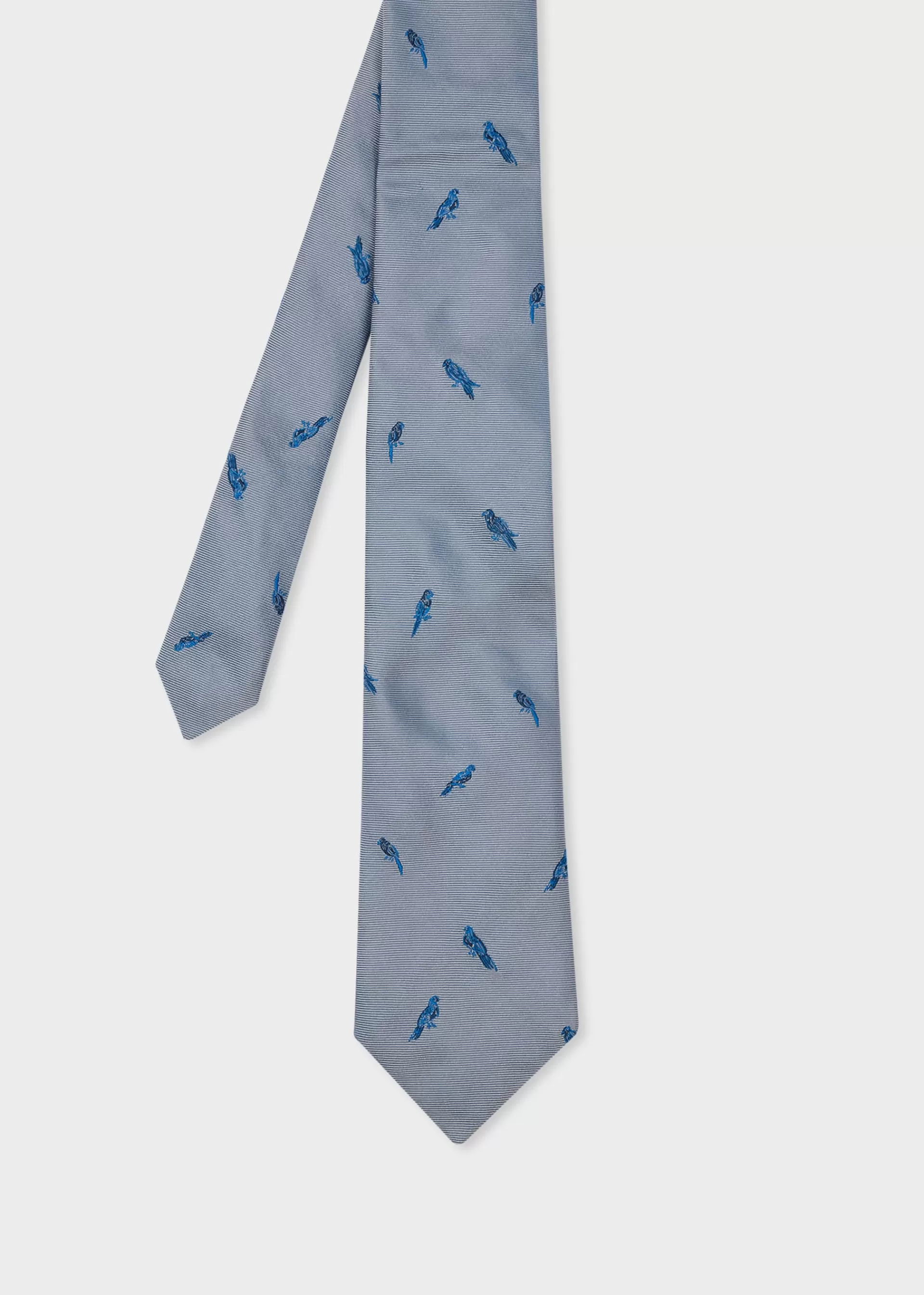 Light Blue Silk 'Parrots' Tie>Paul Smith Fashion