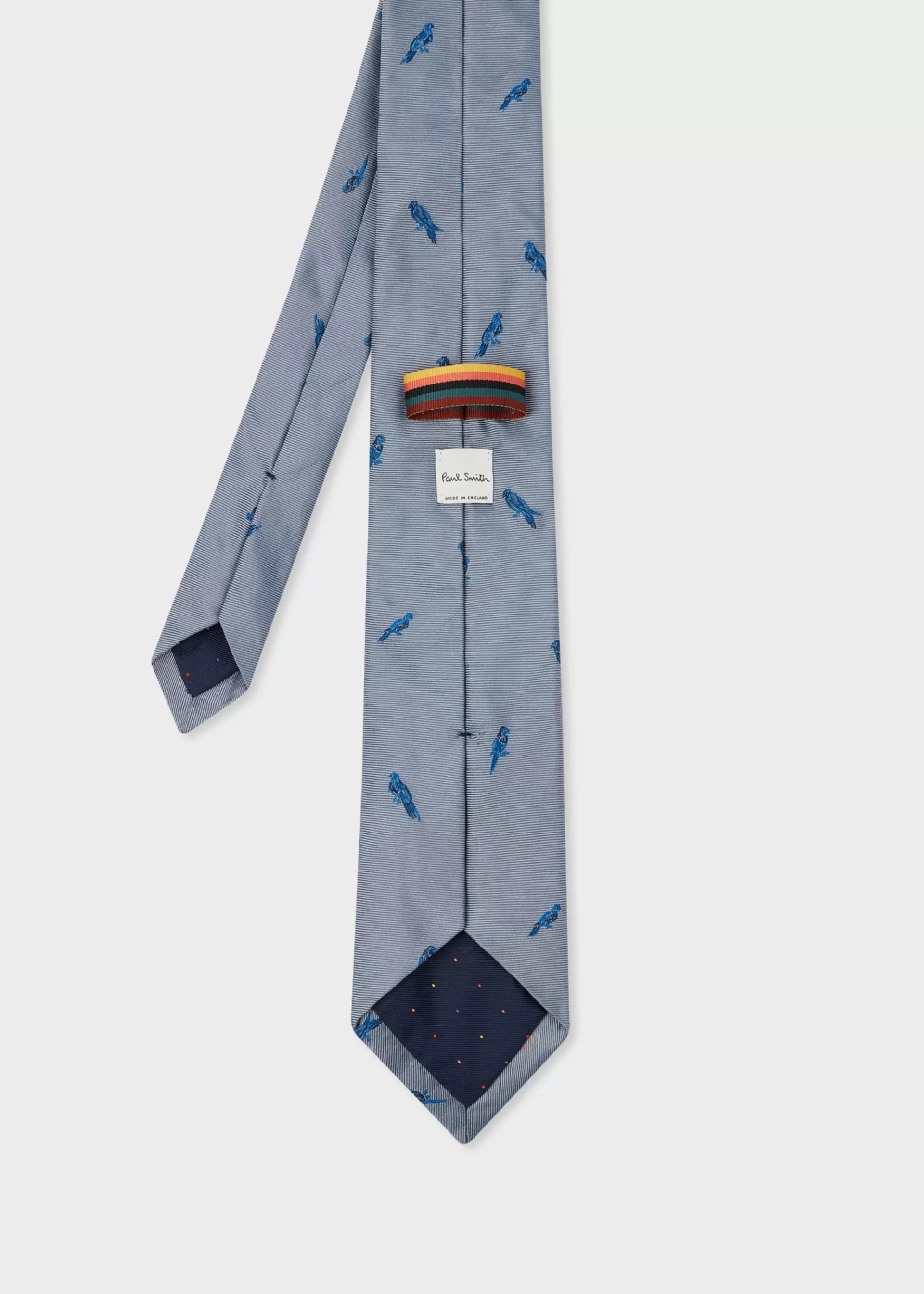 Light Blue Silk 'Parrots' Tie>Paul Smith Fashion