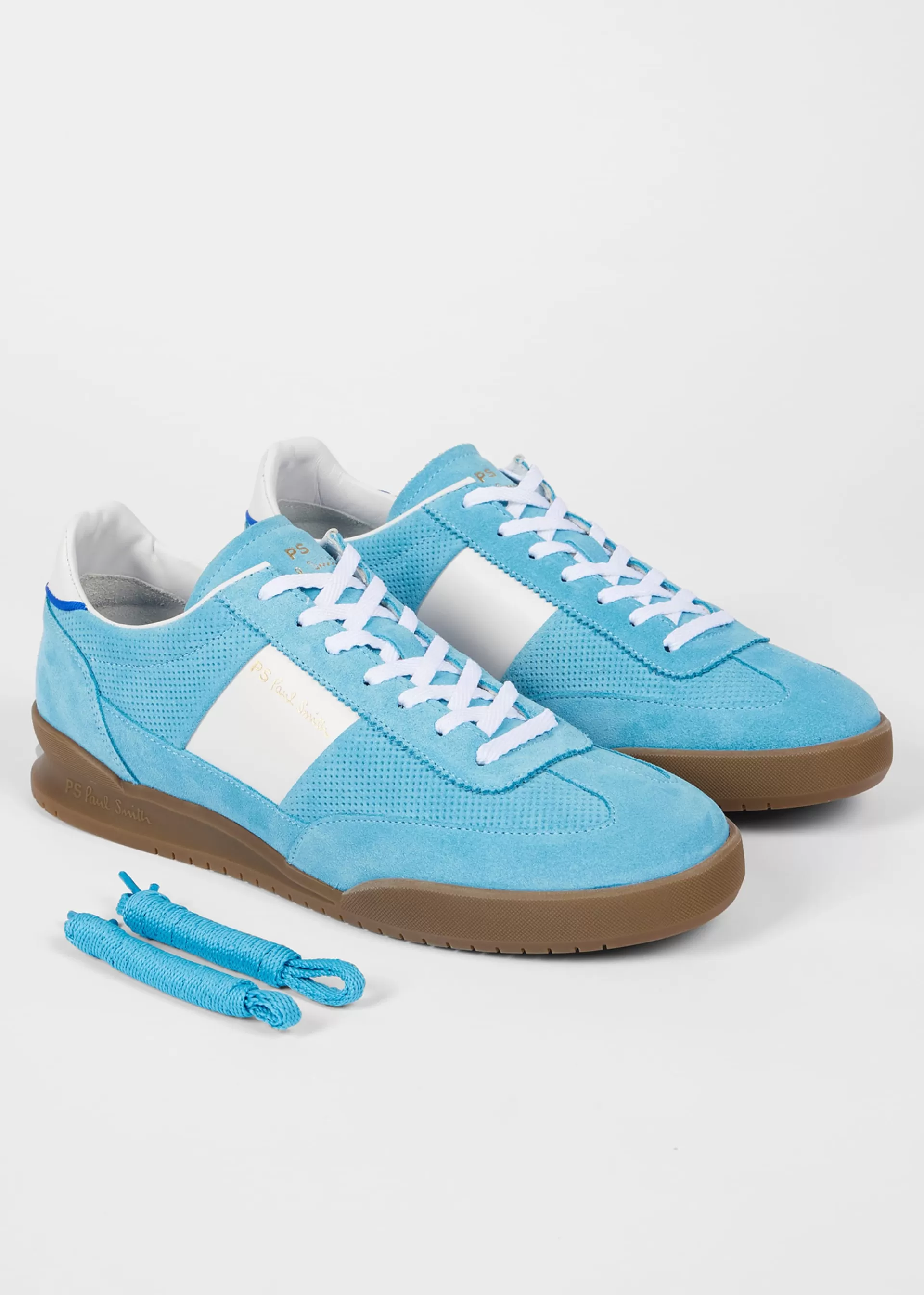 Light Blue Suede 'Dover' Trainers>Paul Smith New