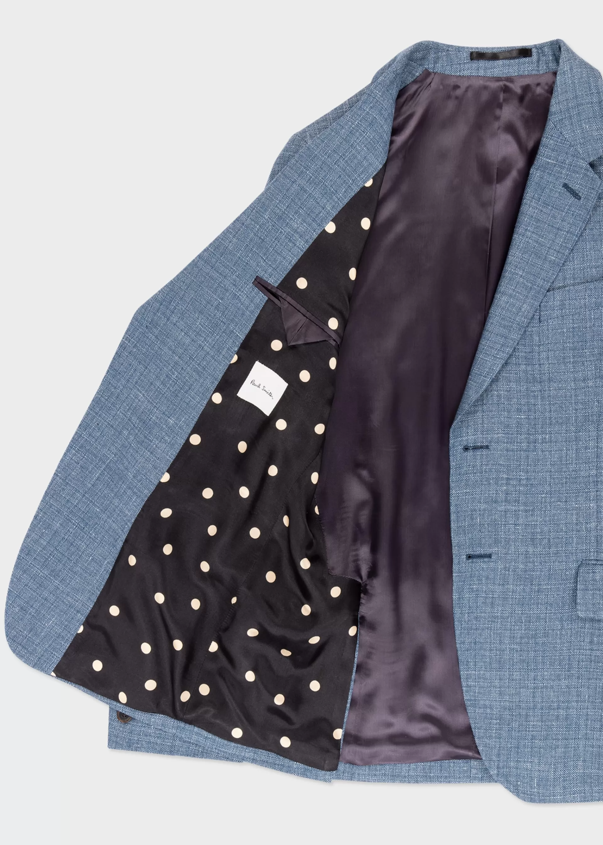 Light Blue Wool-Linen Blazer>Paul Smith Cheap