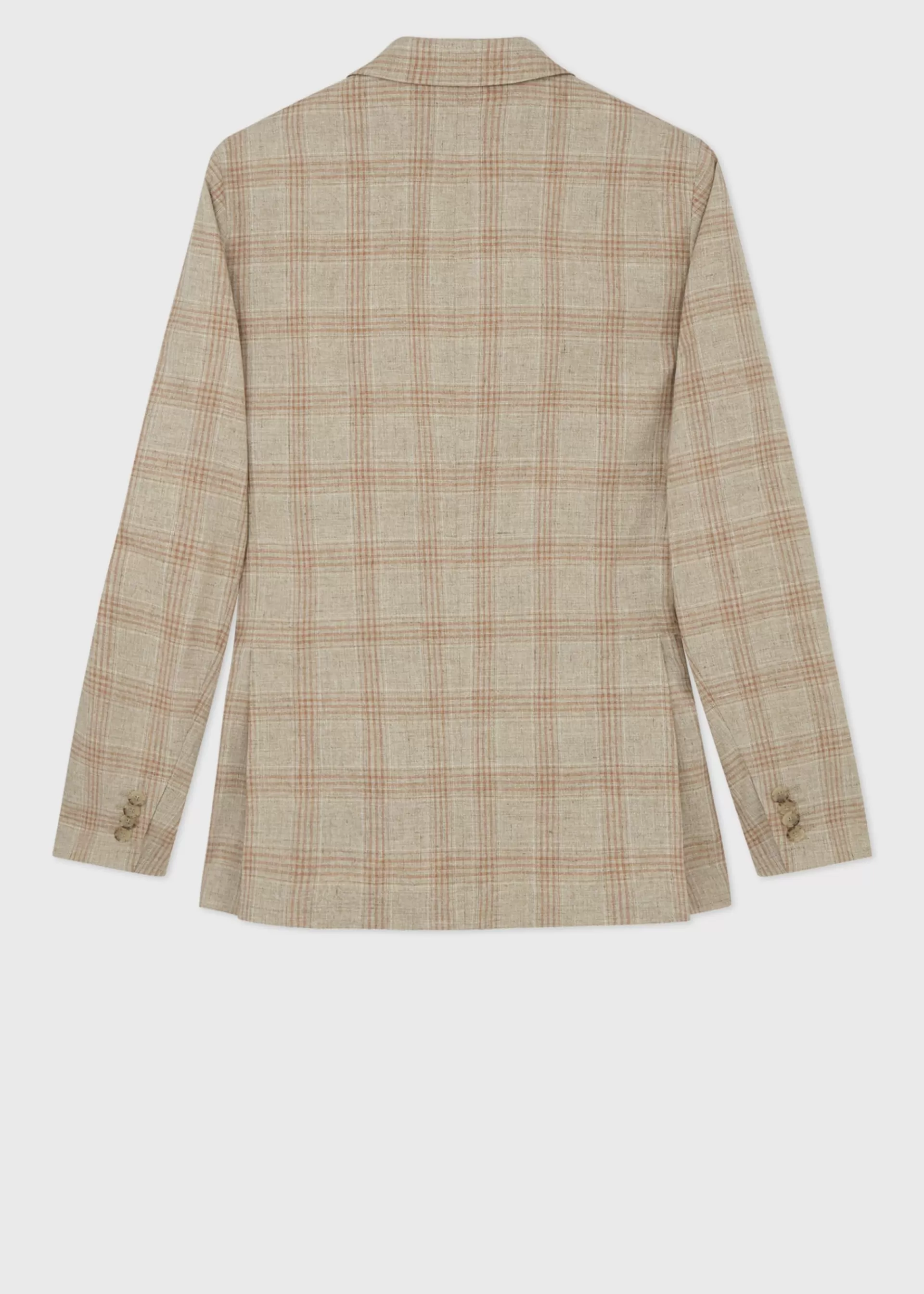 Light Brown-Check Cotton-Wool Blend Buggy-Lined Blazer>Paul Smith Online