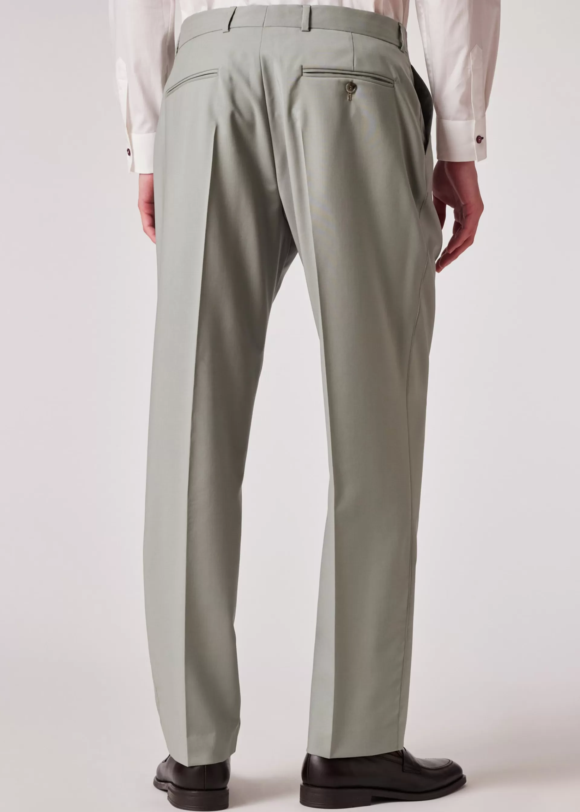 Light Green Wool-Mohair Pleated Trousers>Paul Smith Discount