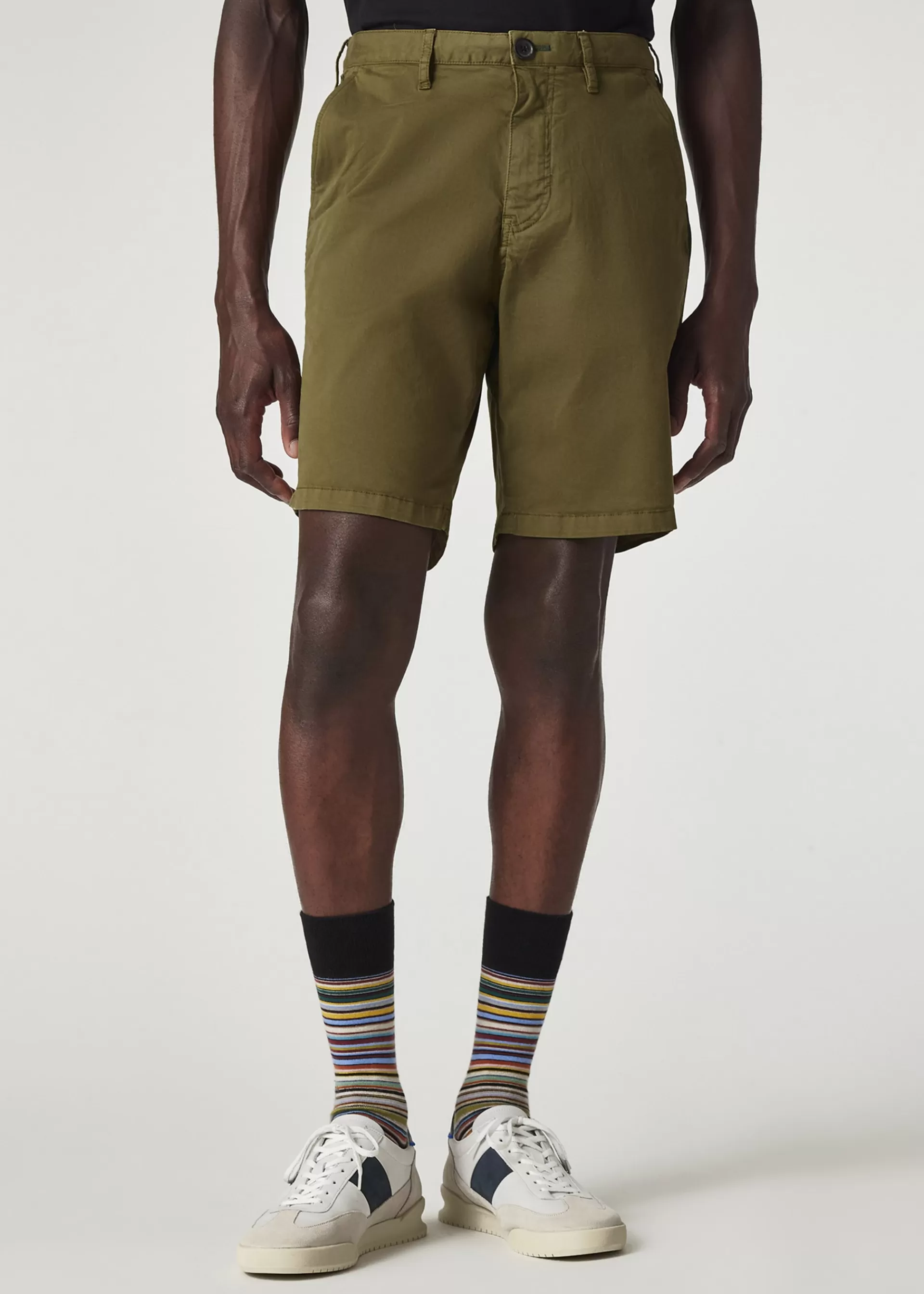 Light Khaki Stretch Pima-Cotton Shorts>Paul Smith Clearance