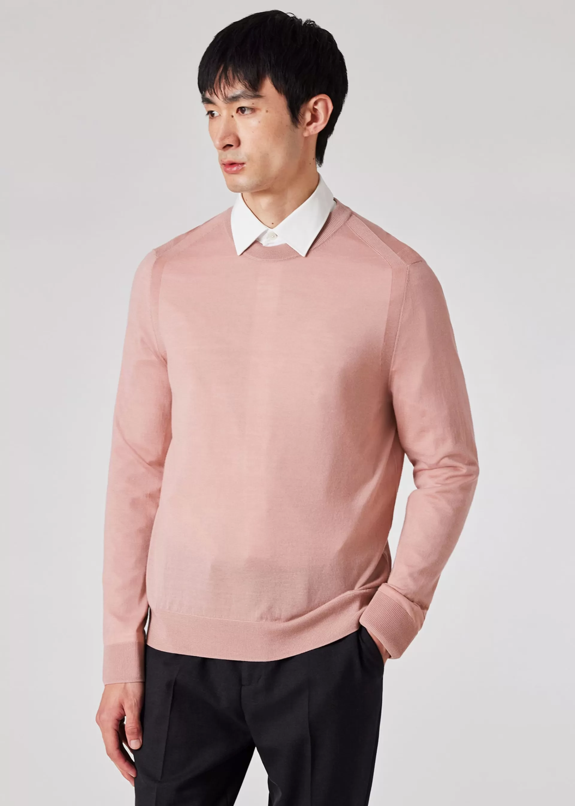 Light Pink Merino Wool Sweater>Paul Smith Clearance