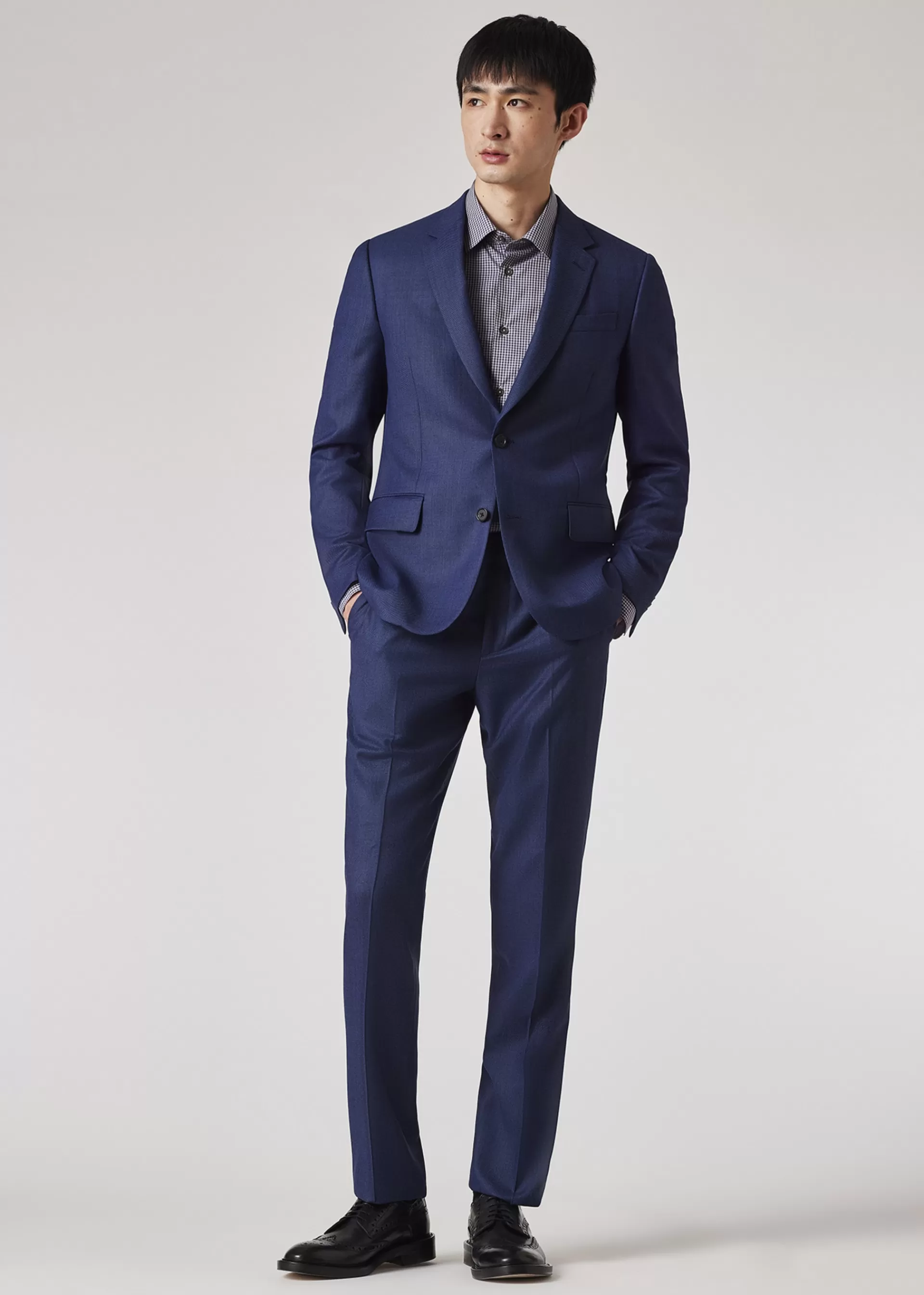 Light Purple Tailored-Fit Gingham Cotton Shirt>Paul Smith Clearance