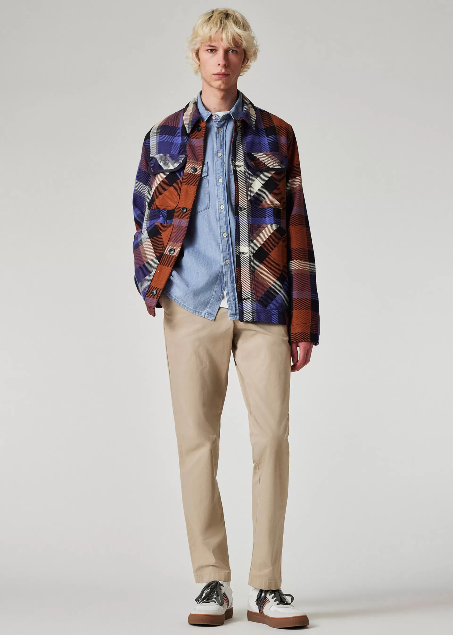 Light Wash Denim Patch-Pocket Shirt>Paul Smith Fashion