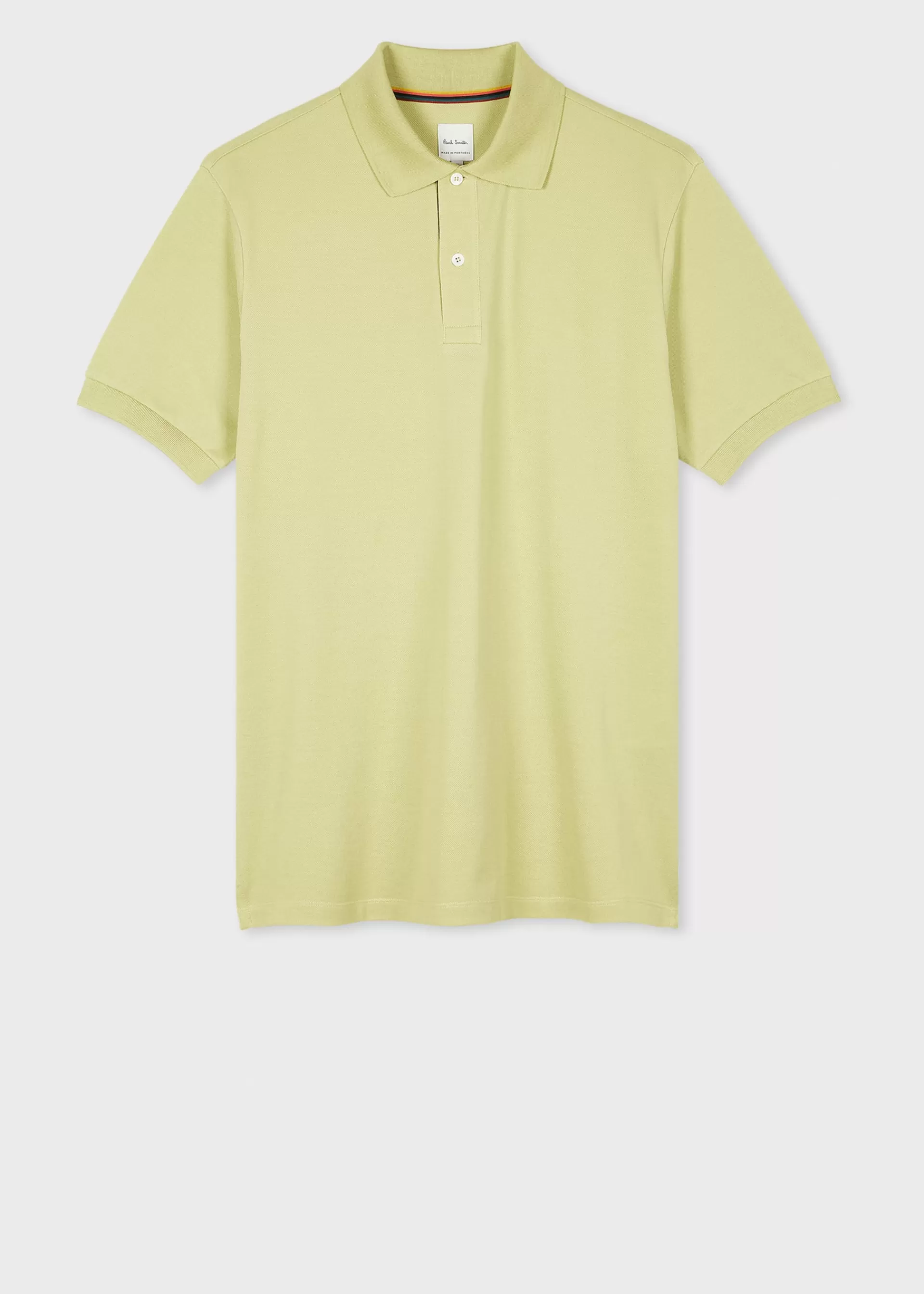 Lime Green 'Artist Stripe' Placket Polo Shirt>Paul Smith Online