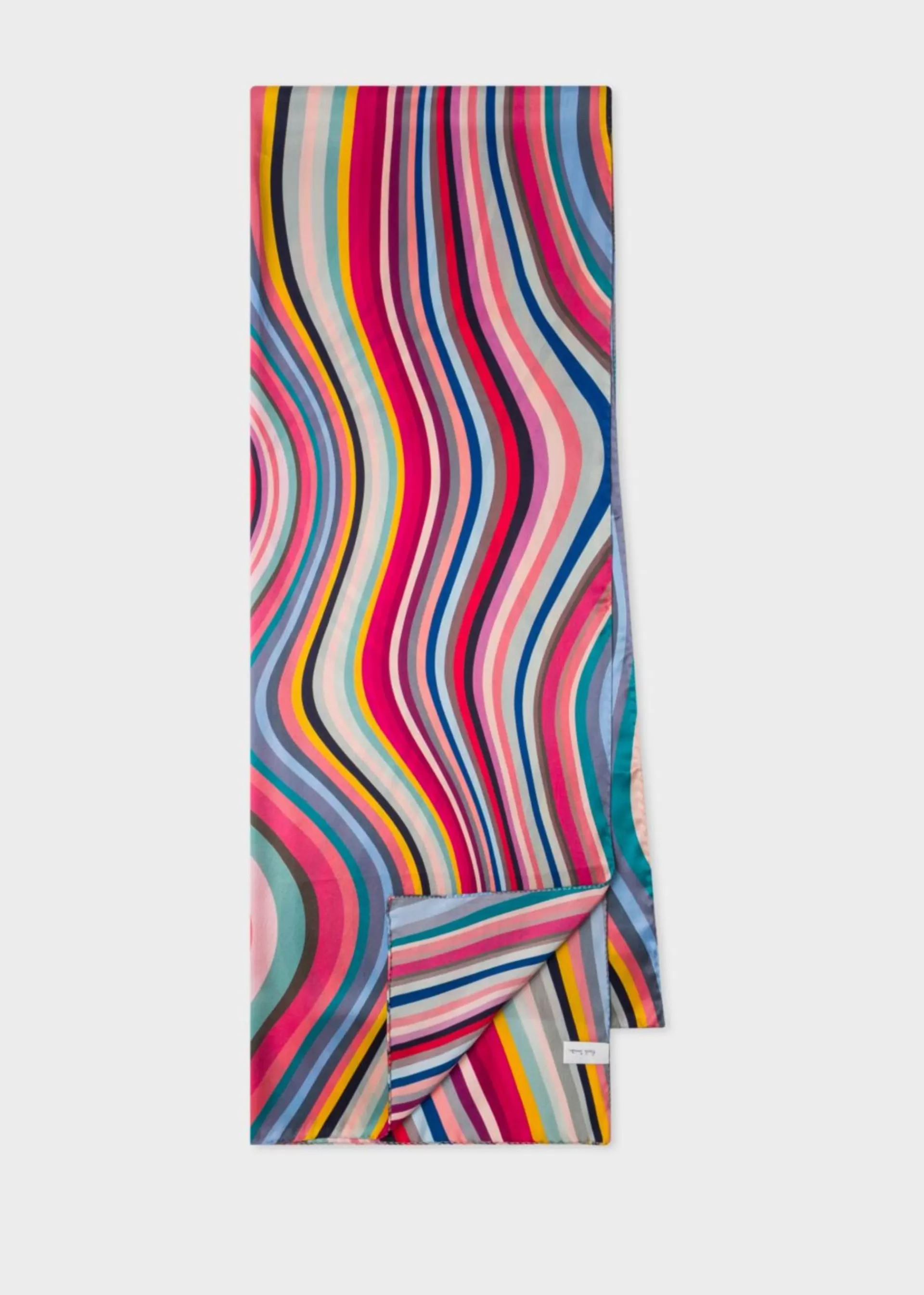 Long 'Swirl' Silk Scarf>Paul Smith Hot