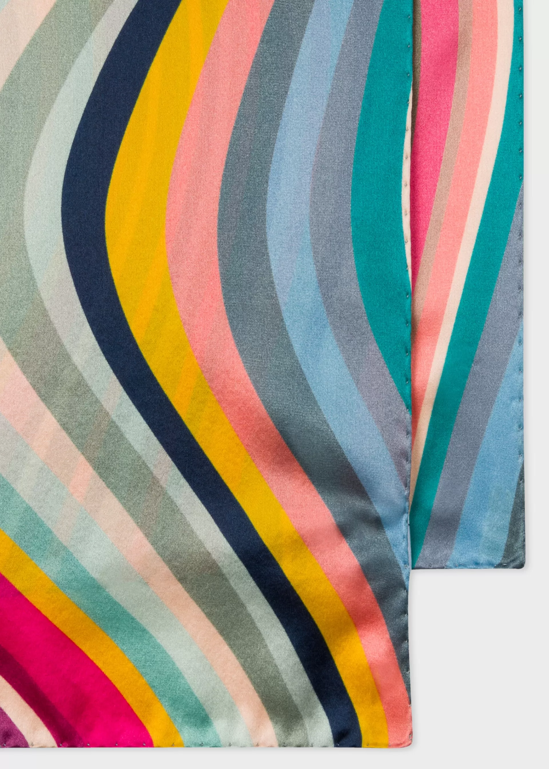 Long 'Swirl' Silk Scarf>Paul Smith Hot
