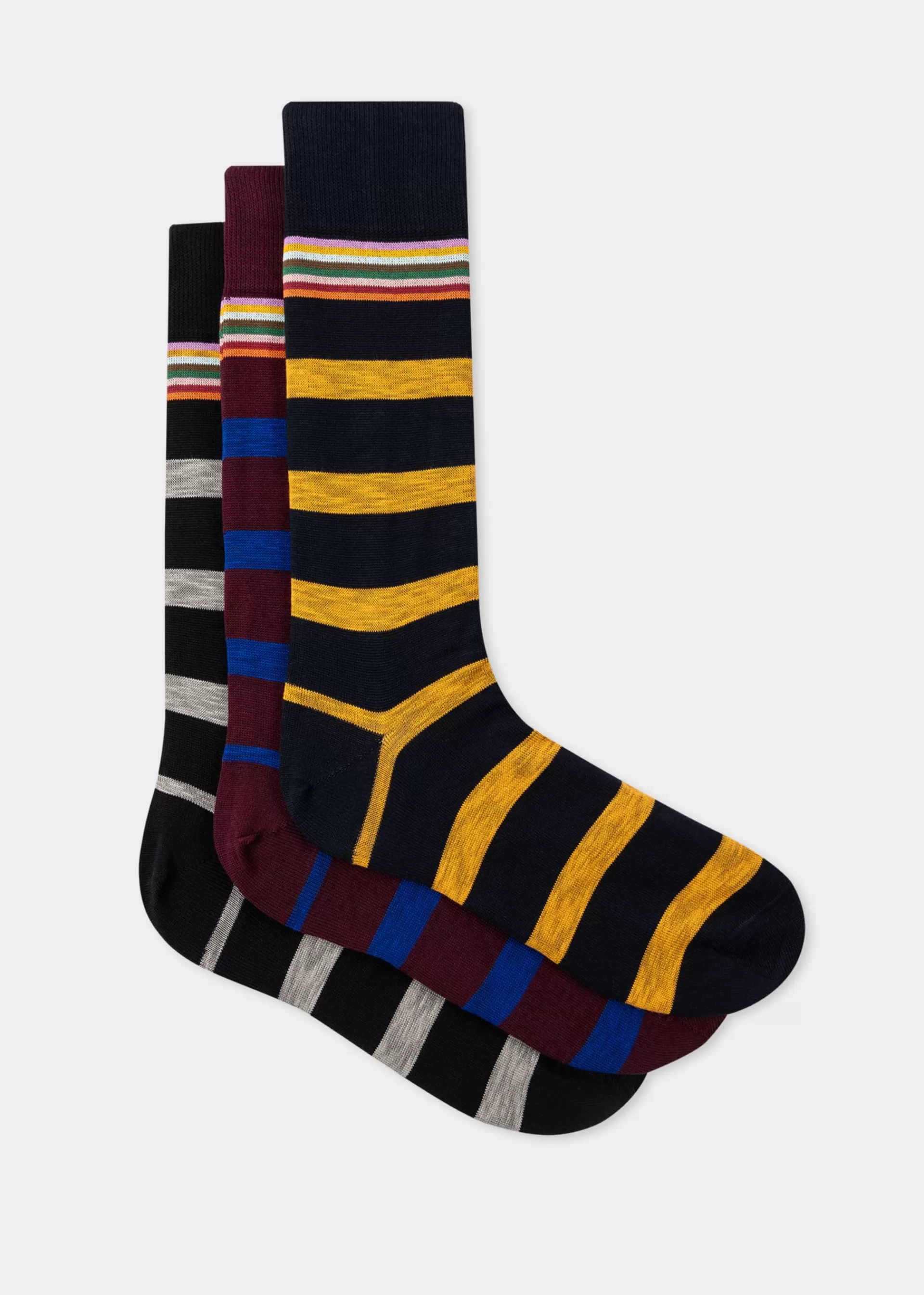 Marl Stripe Socks Three Pack>Paul Smith Sale