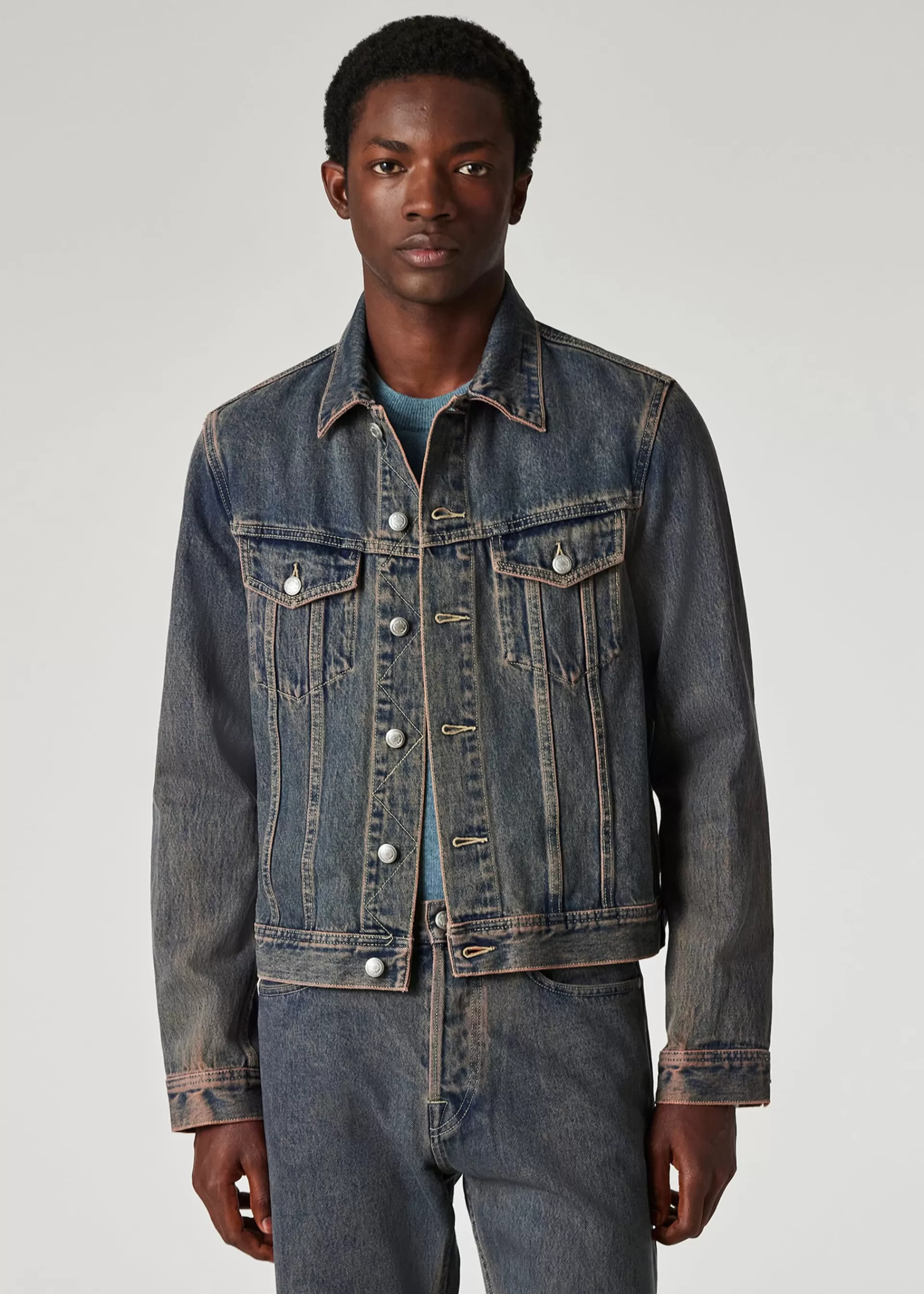 Overdyed Denim Trucker Jacket>Paul Smith Shop