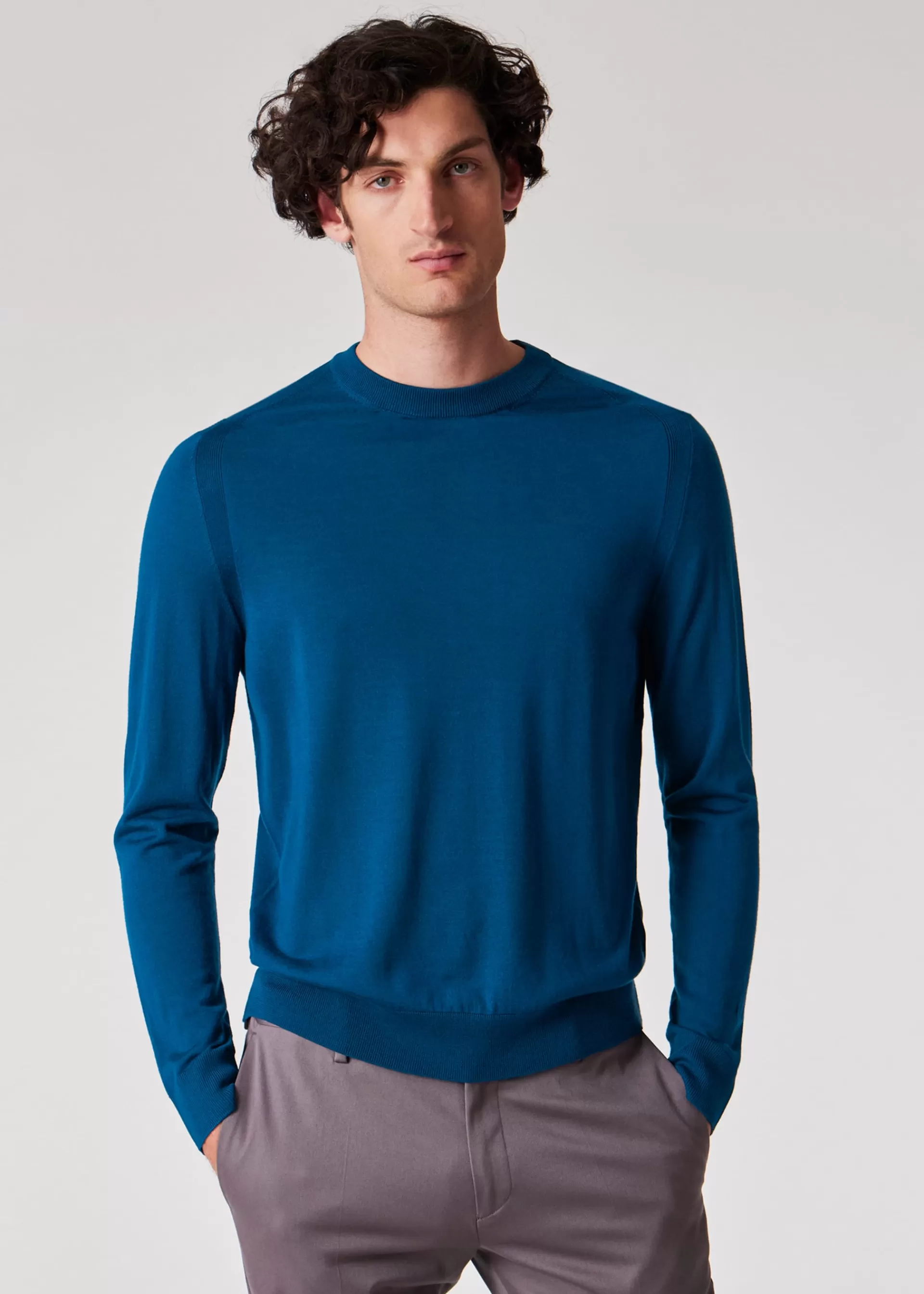 Mid Blue Merino Wool Sweater>Paul Smith Hot