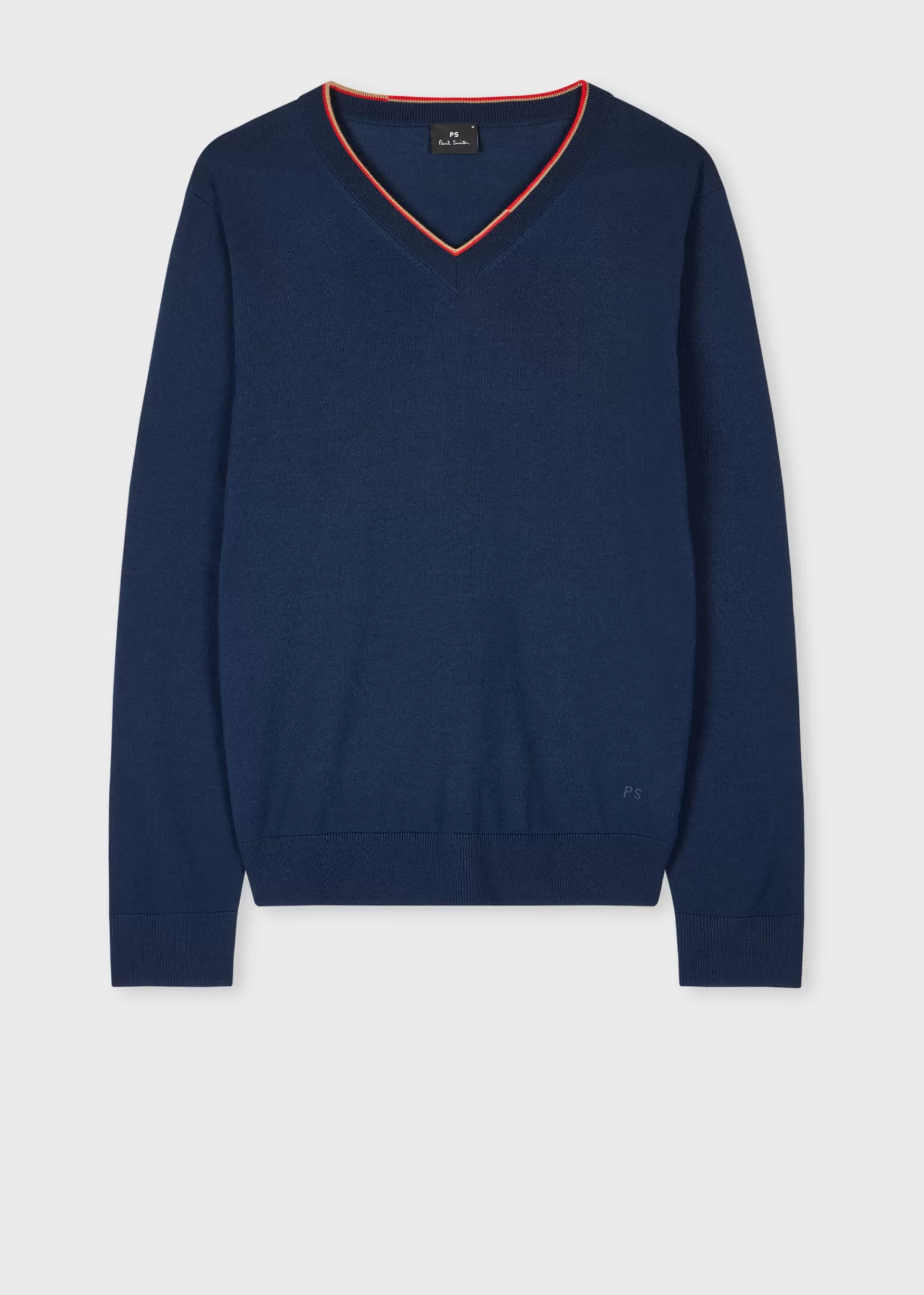 Mid Blue Merino Wool V-Neck Sweater>Paul Smith Hot