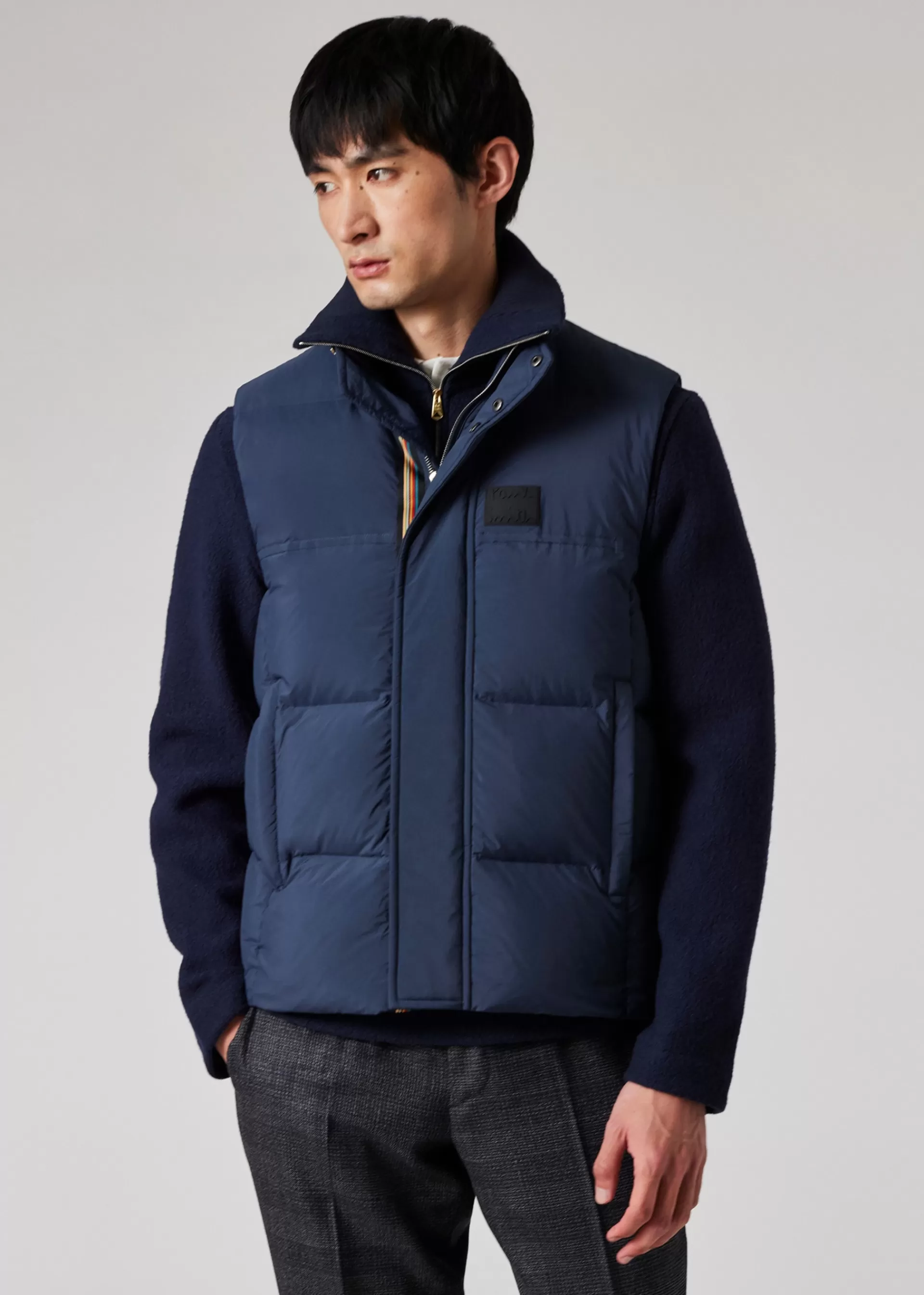 Mid Blue Water-Repellent Down Gilet>Paul Smith Store