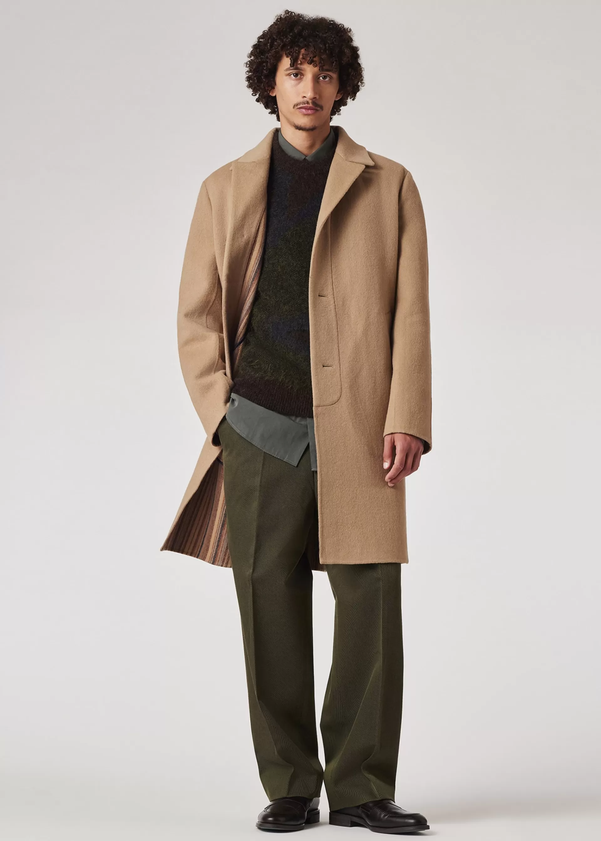 Military Green Cotton Poplin Casual-Fit Shirt>Paul Smith Store