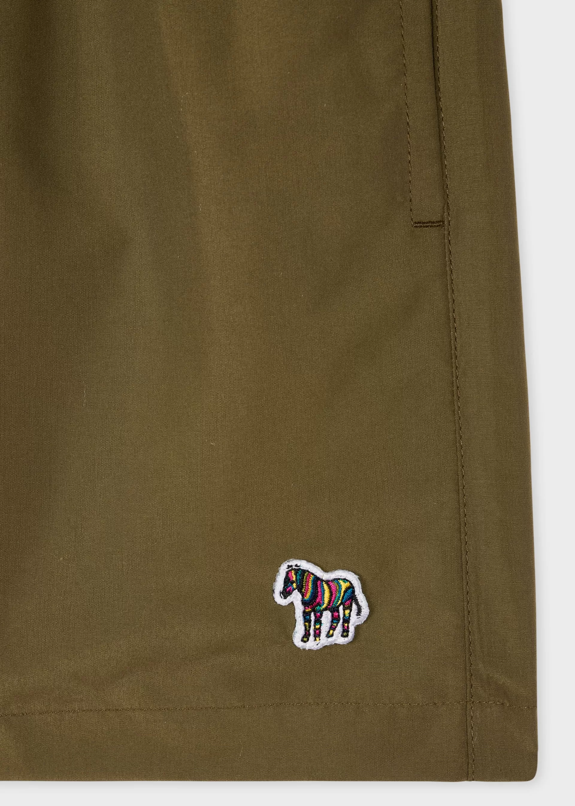 Military Green Zebra Logo Swim Shorts>Paul Smith Cheap