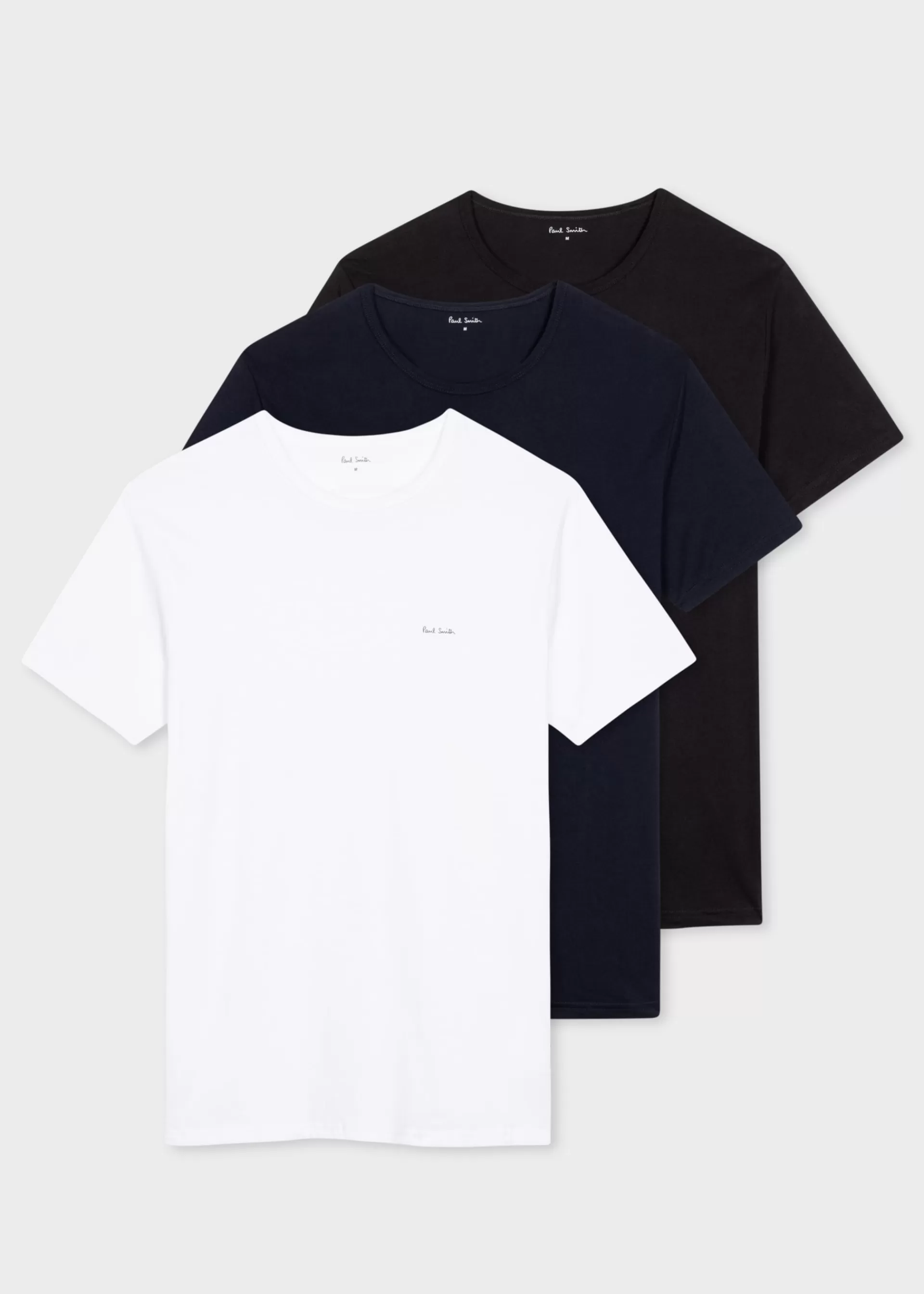 Mixed Colour Organic Cotton Logo Lounge T-Shirts Three Pack>Paul Smith Online