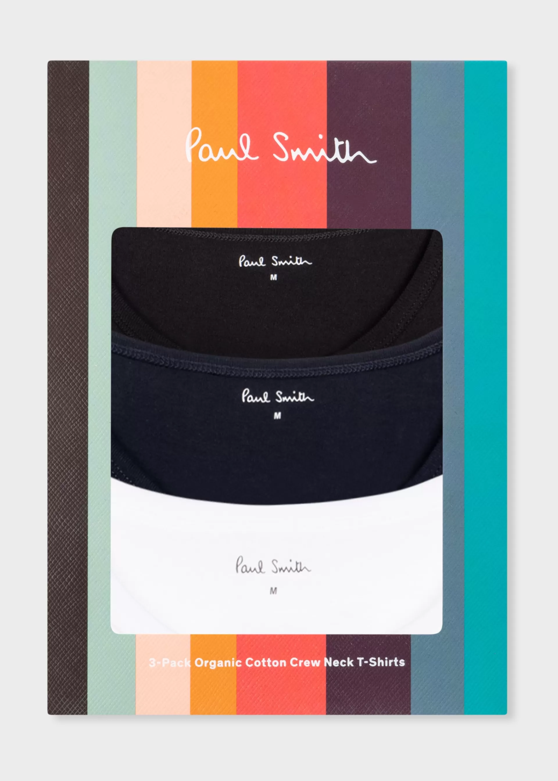 Mixed Colour Organic Cotton Logo Lounge T-Shirts Three Pack>Paul Smith Online