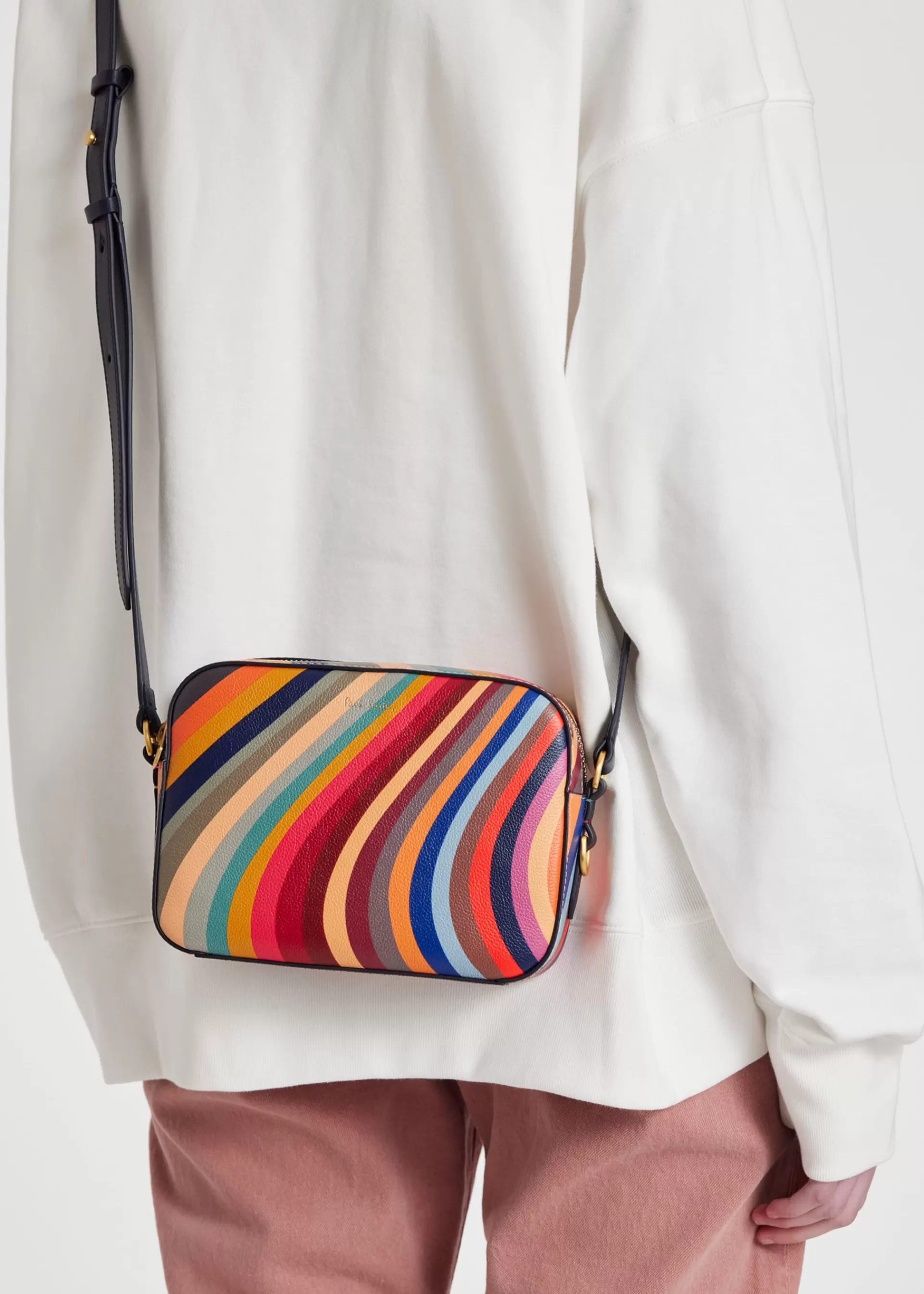 'Swirl' Leather Cross-Body Bag>Paul Smith Online