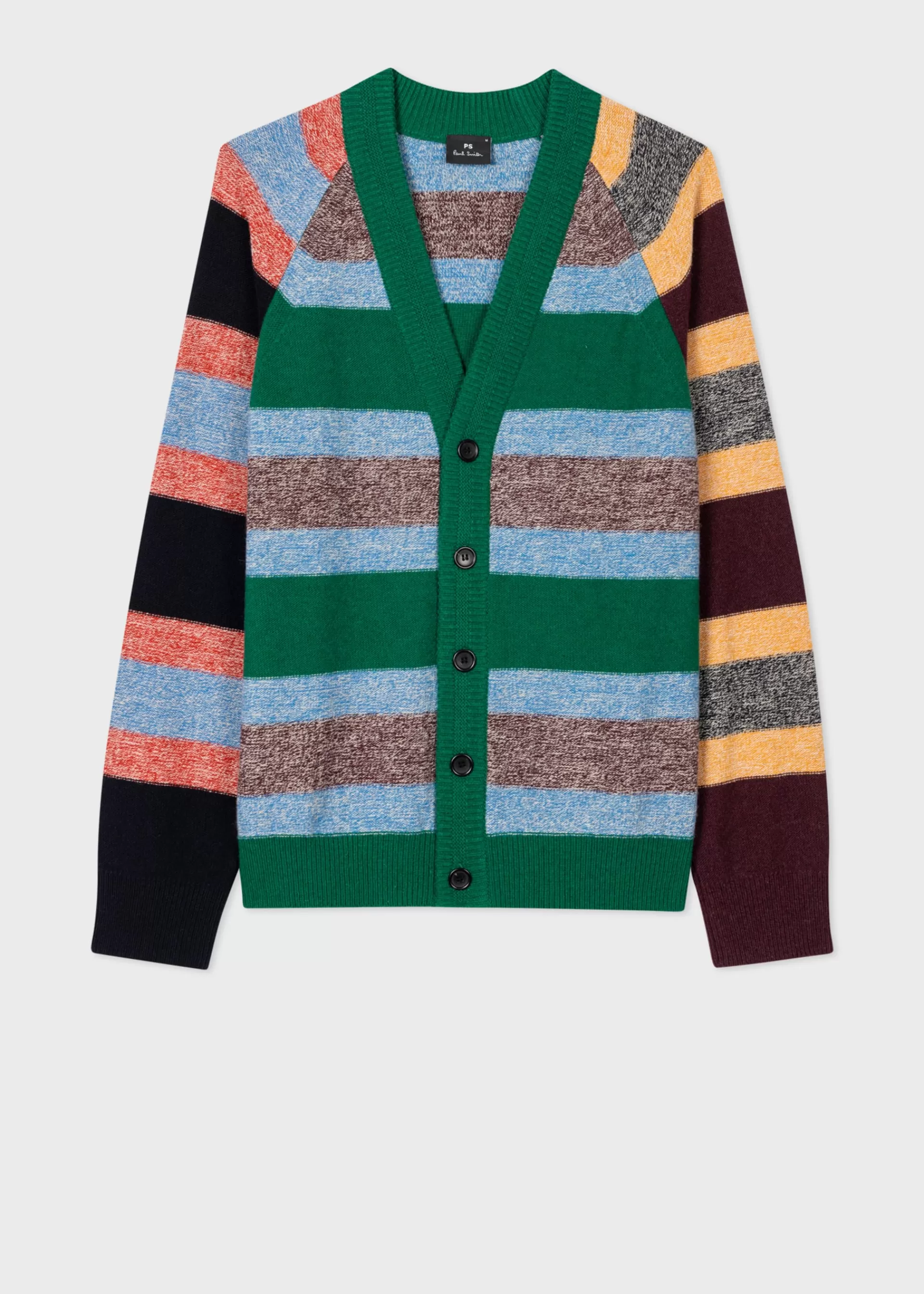 Wool-Blend Multi Stripe Cardigan>Paul Smith Online