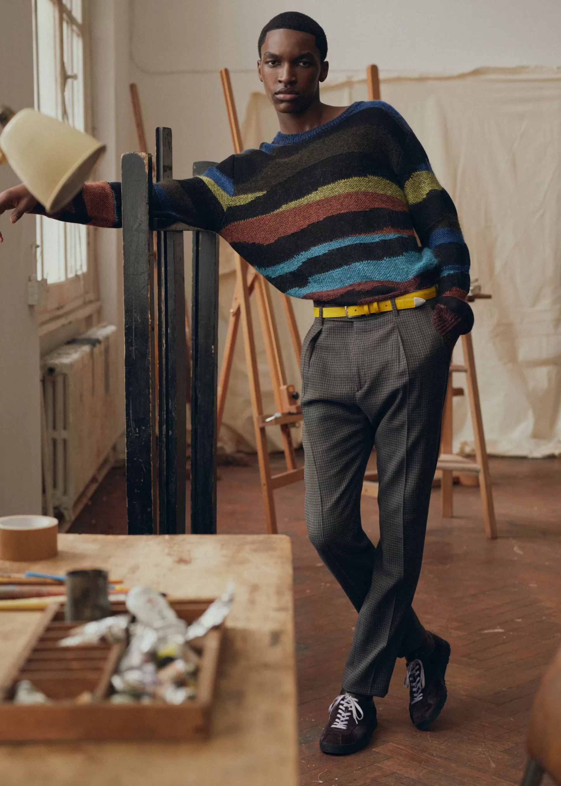 Multi-Wave Stripe Cotton-Mohair Sweater>Paul Smith Shop