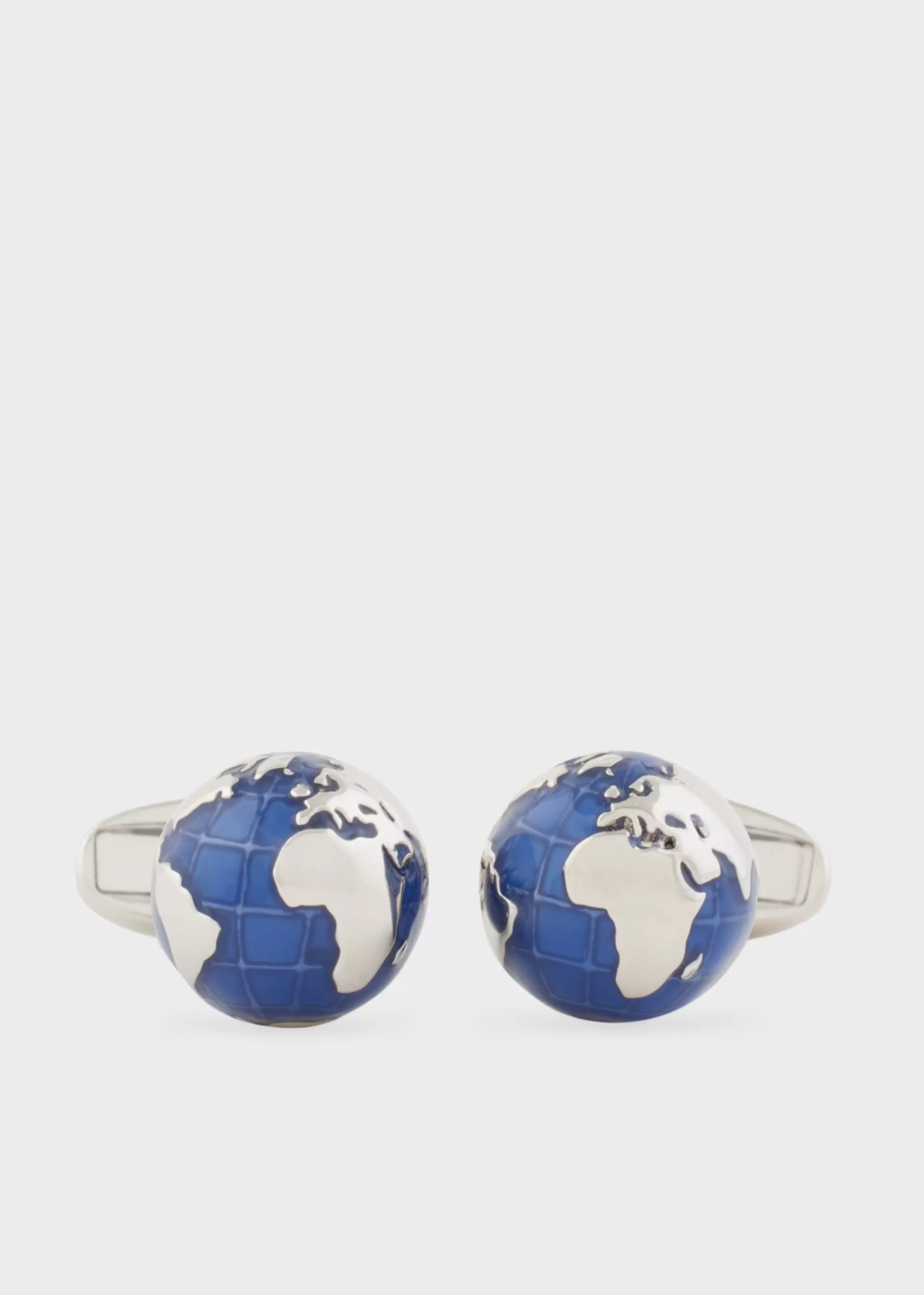 Navy and Silver 'Globe' Cufflinks>Paul Smith Flash Sale