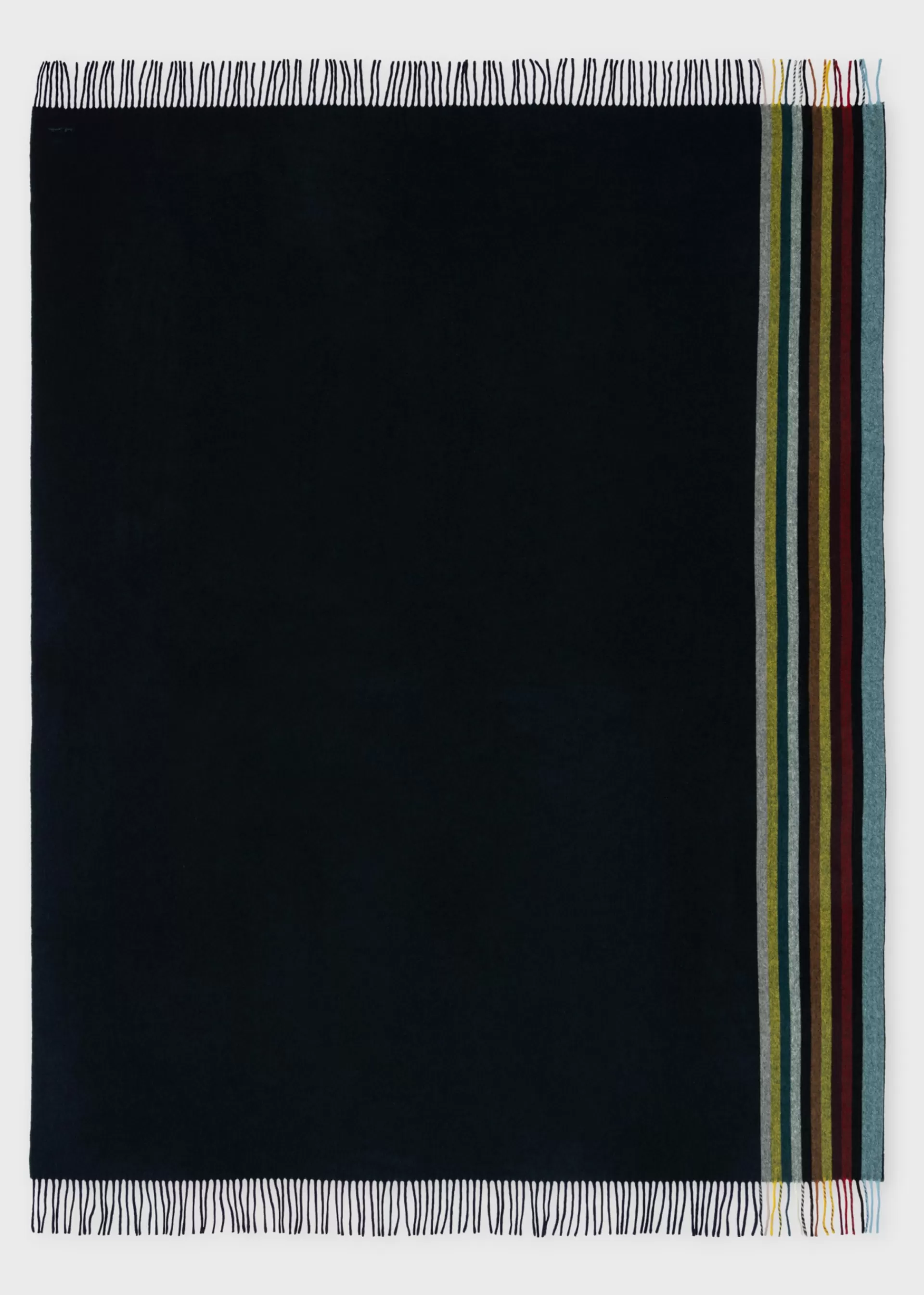 Artist Stripe Edge Wool-Cashmere Blanket>Paul Smith Online