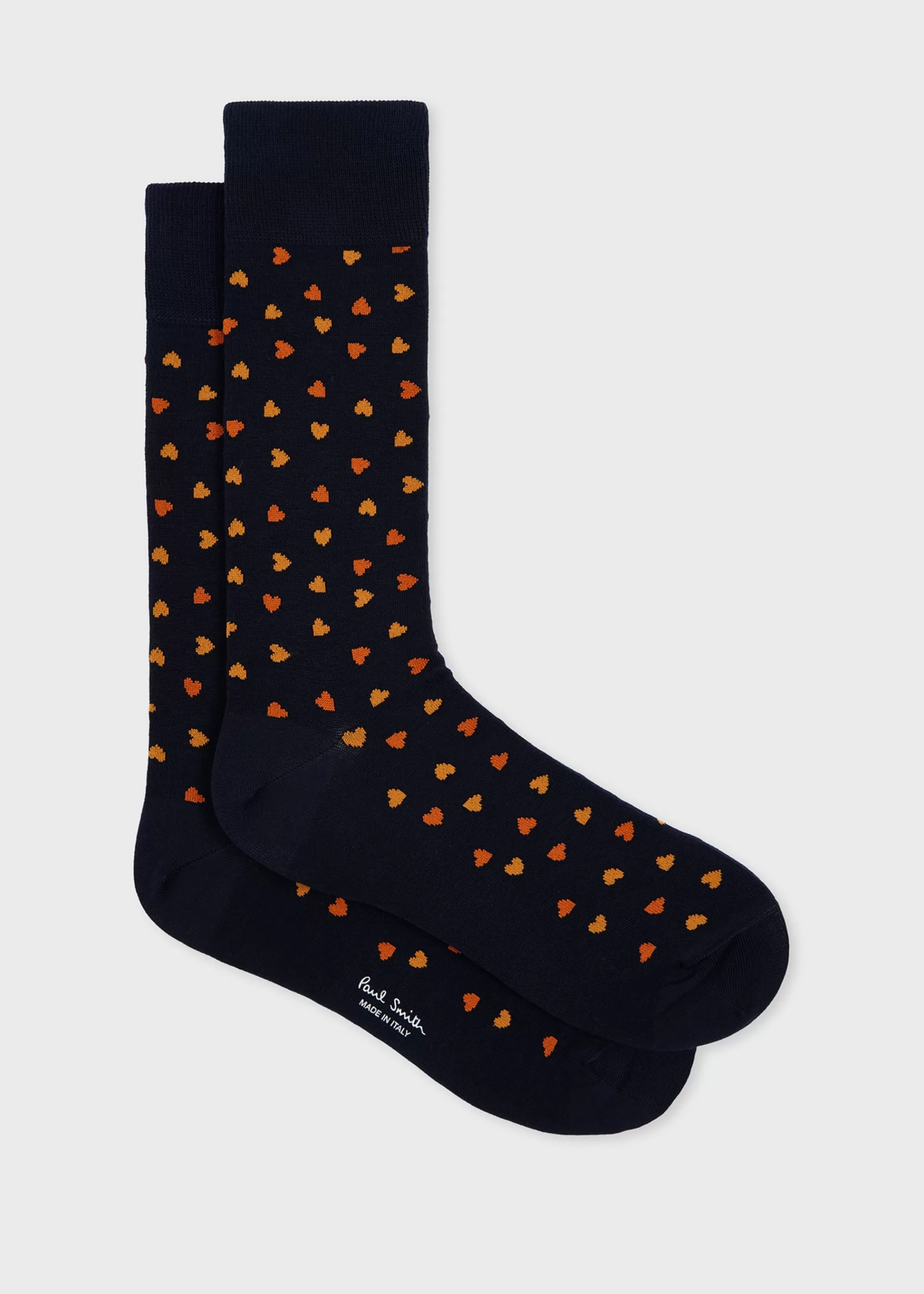 Navy Blue Cotton-Blend Heart Socks>Paul Smith Online