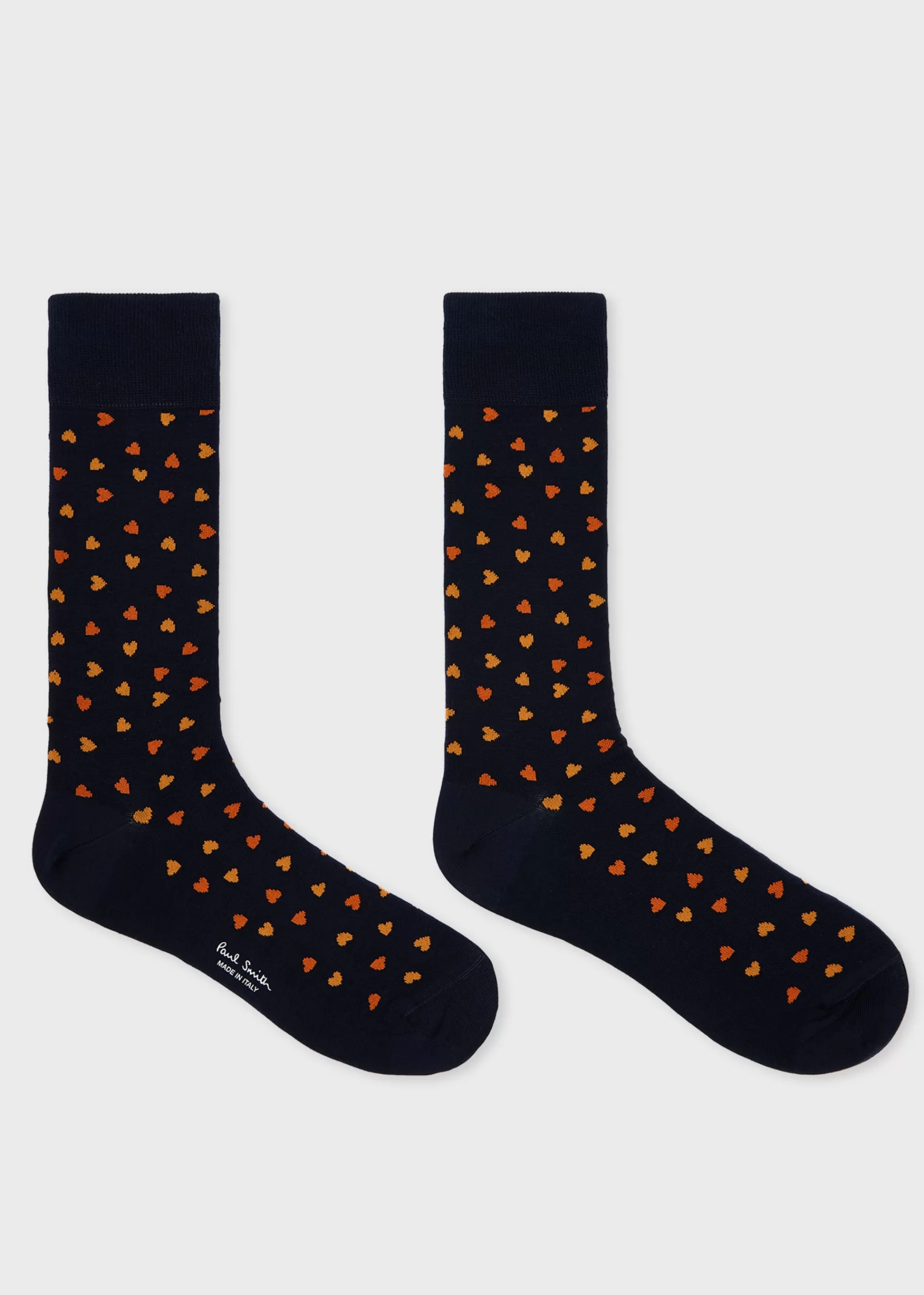 Navy Blue Cotton-Blend Heart Socks>Paul Smith Online