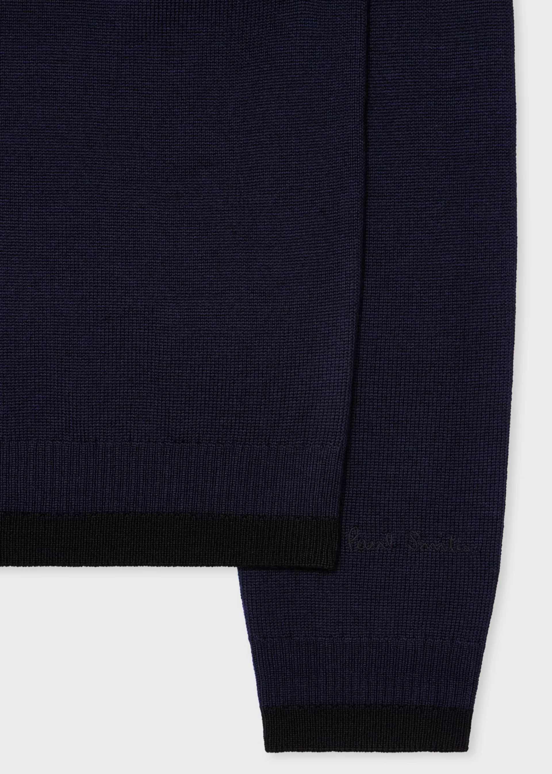 Navy Blue Merino Wool V Neck Sweater>Paul Smith Cheap