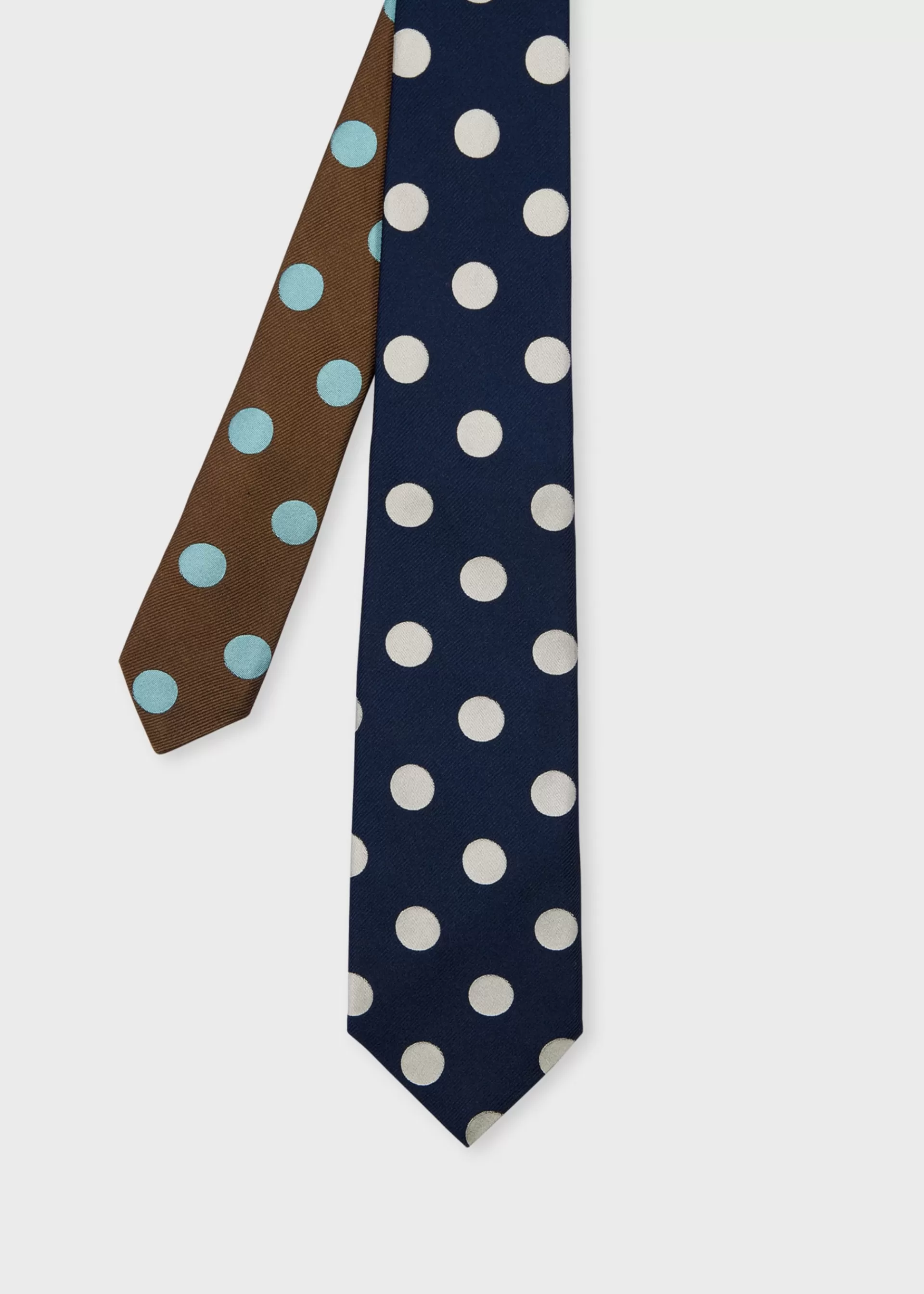 Navy Blue Silk Polka Dot Contrast Tie>Paul Smith Cheap