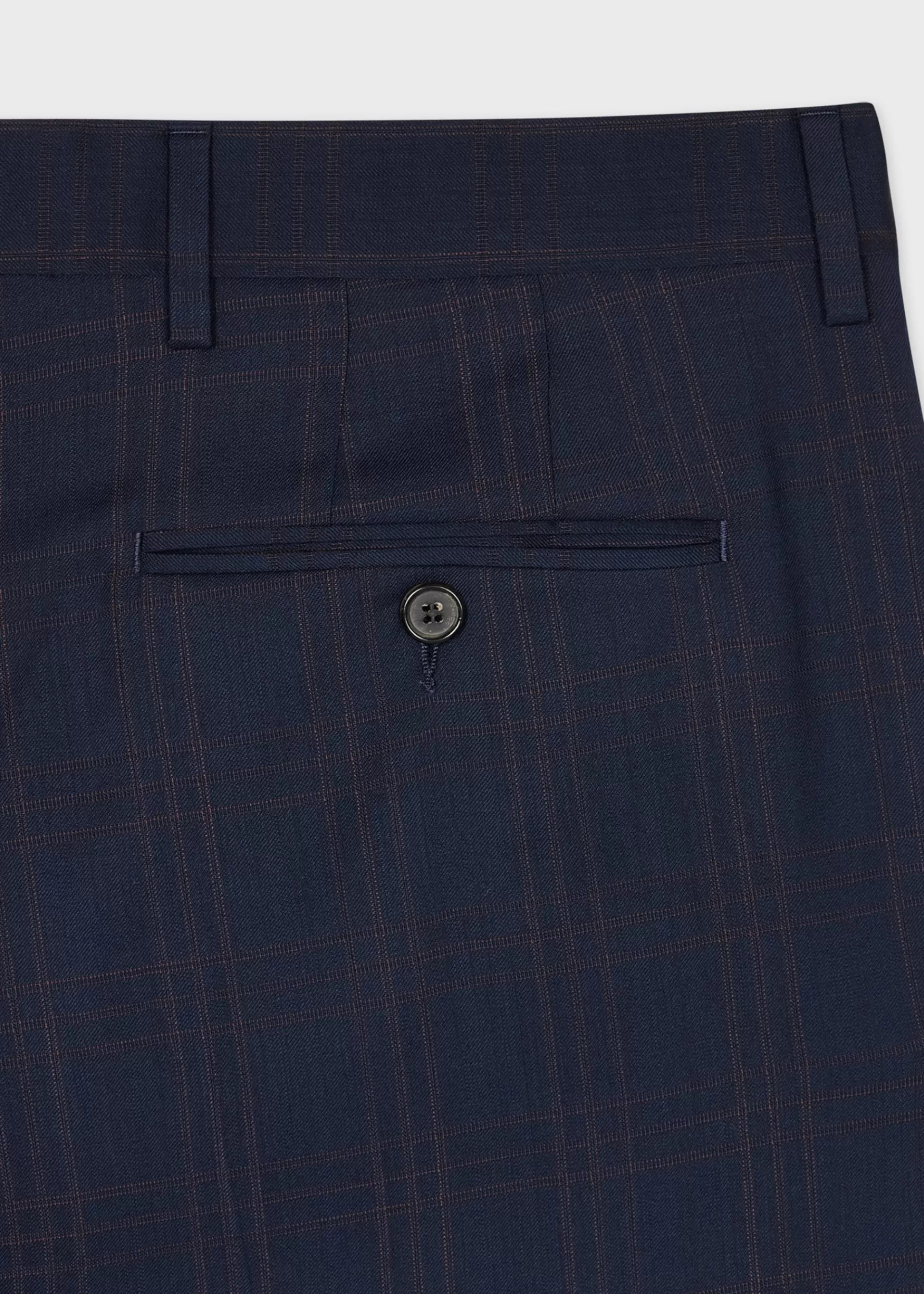 Check Wool Straight Leg Trousers>Paul Smith New