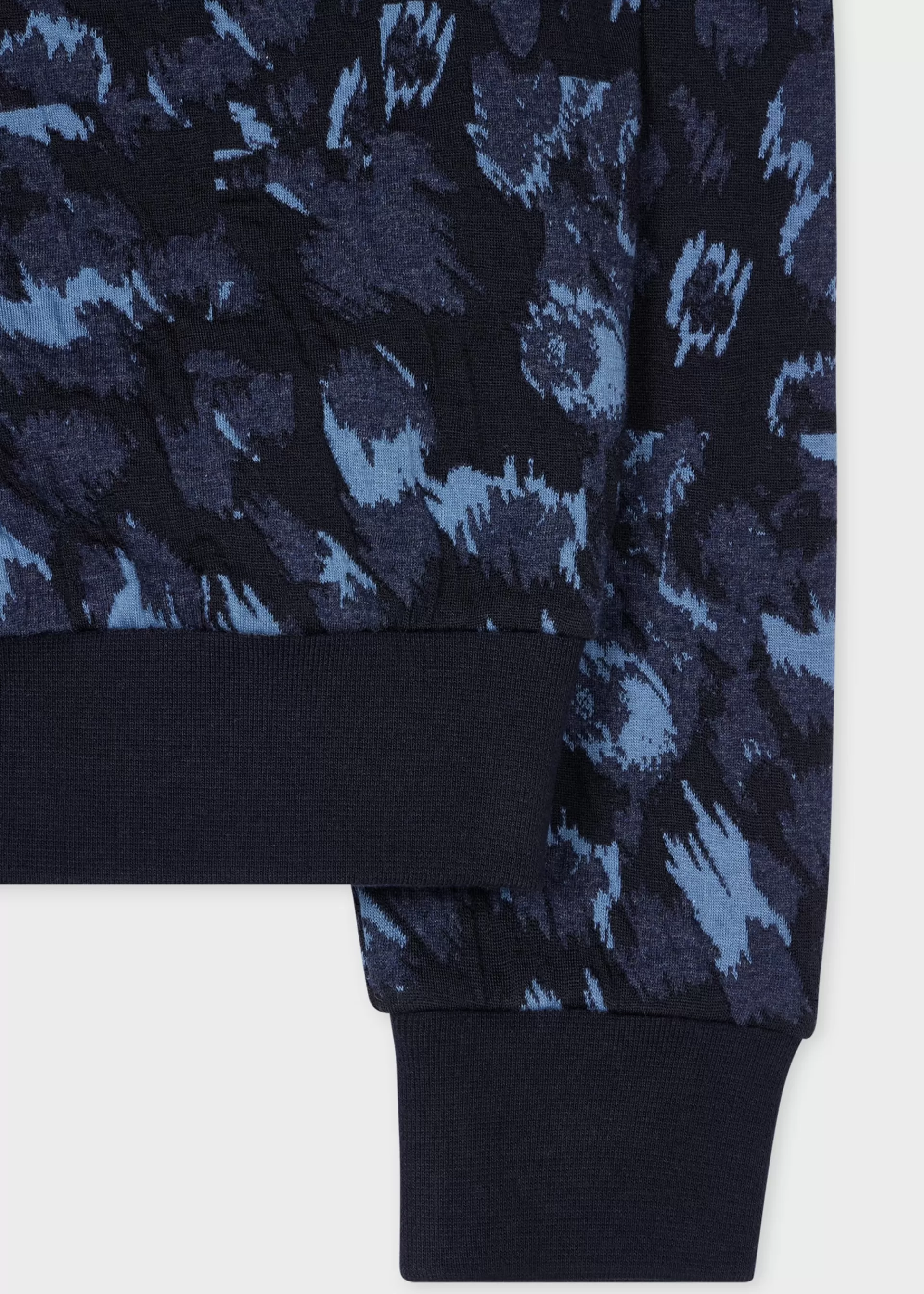 Cotton And Wool-Blend Leopard Jacquard Sweatshirt>Paul Smith Store