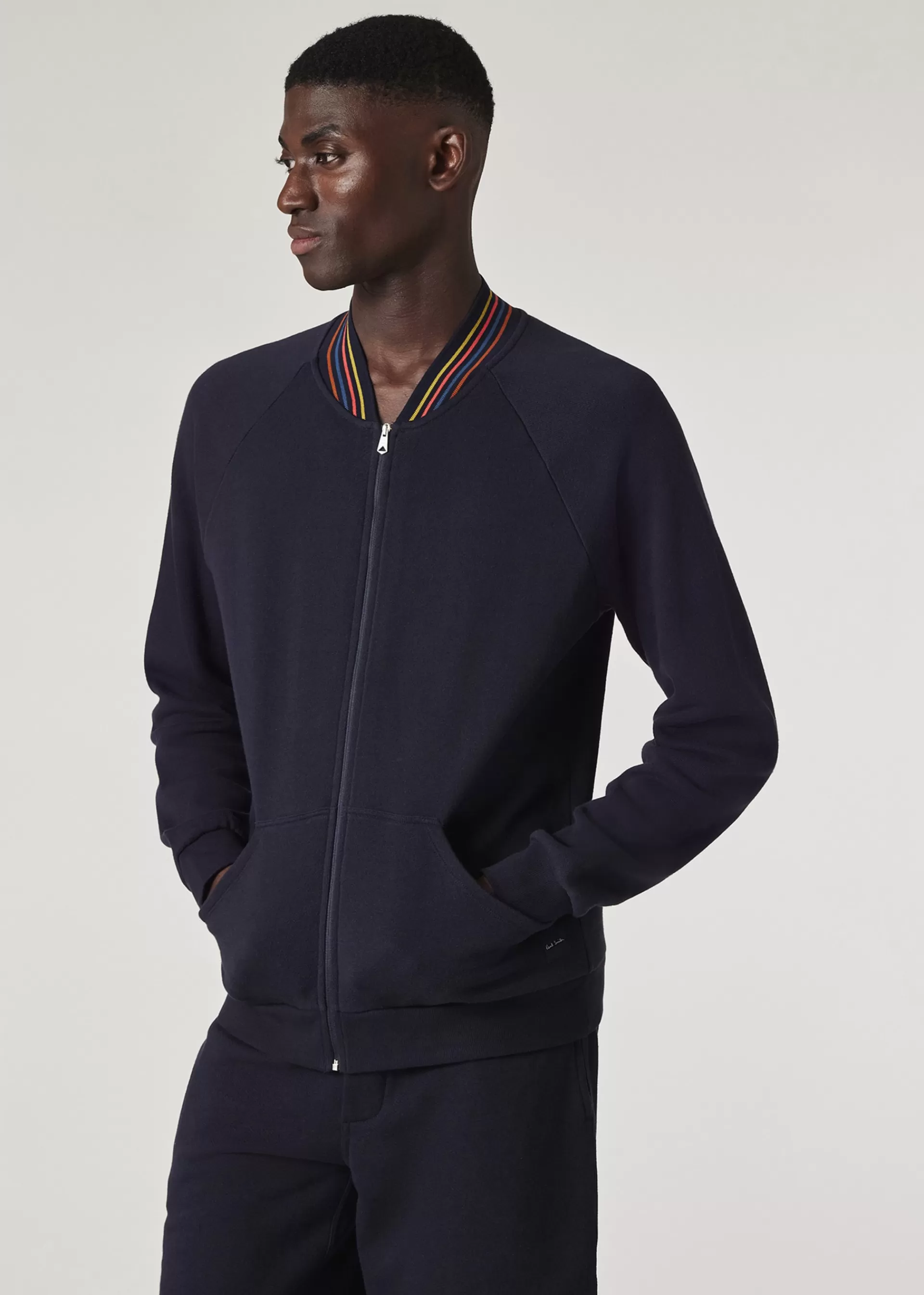 Cotton 'Artist Stripe' Zip Lounge Top>Paul Smith Discount