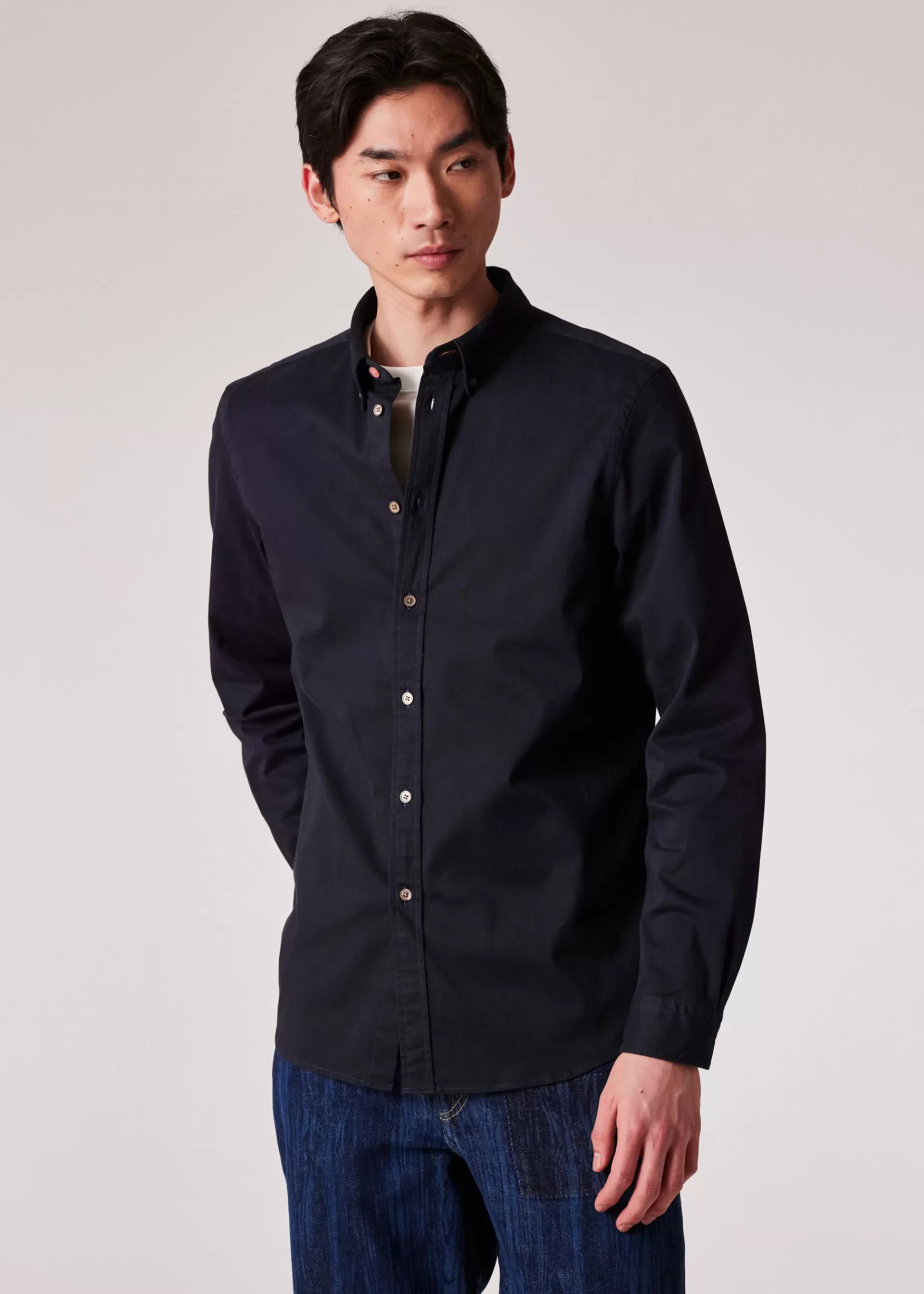 Cotton Sateen Garment-Dyed Shirt>Paul Smith Online