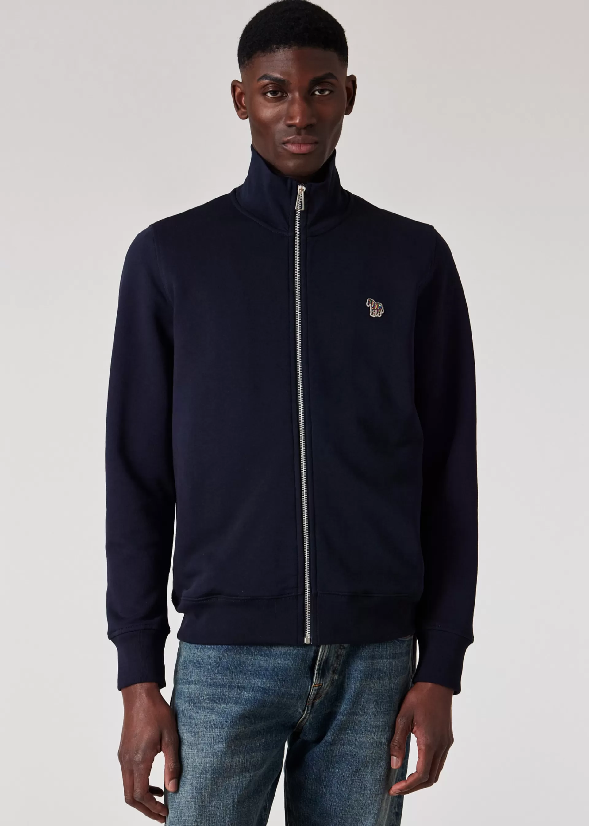 Cotton Zebra Logo Zip Sweatshirt>Paul Smith Best