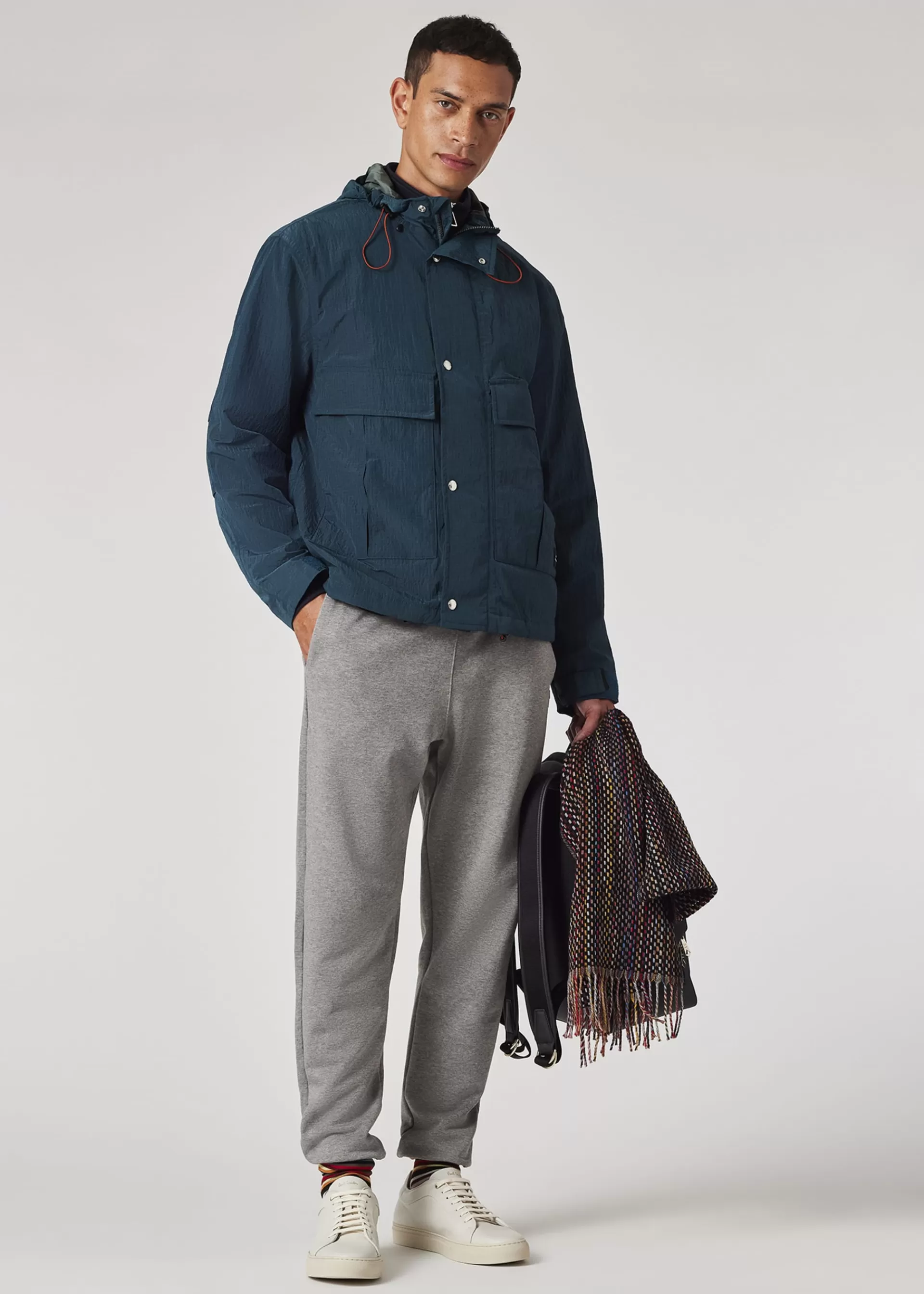 Cotton Zebra Logo Zip-Neck Sweatshirt>Paul Smith Store