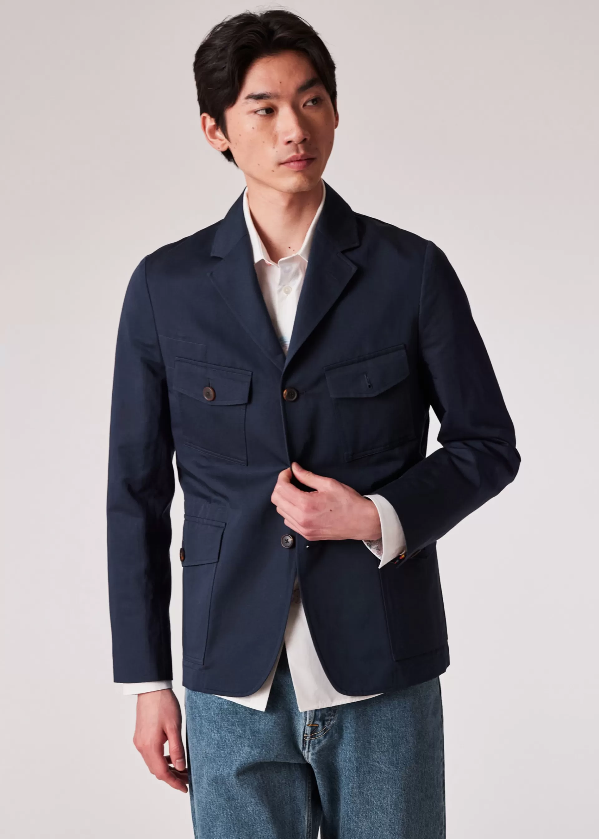 Cotton-Linen Four Pocket Blazer>Paul Smith New