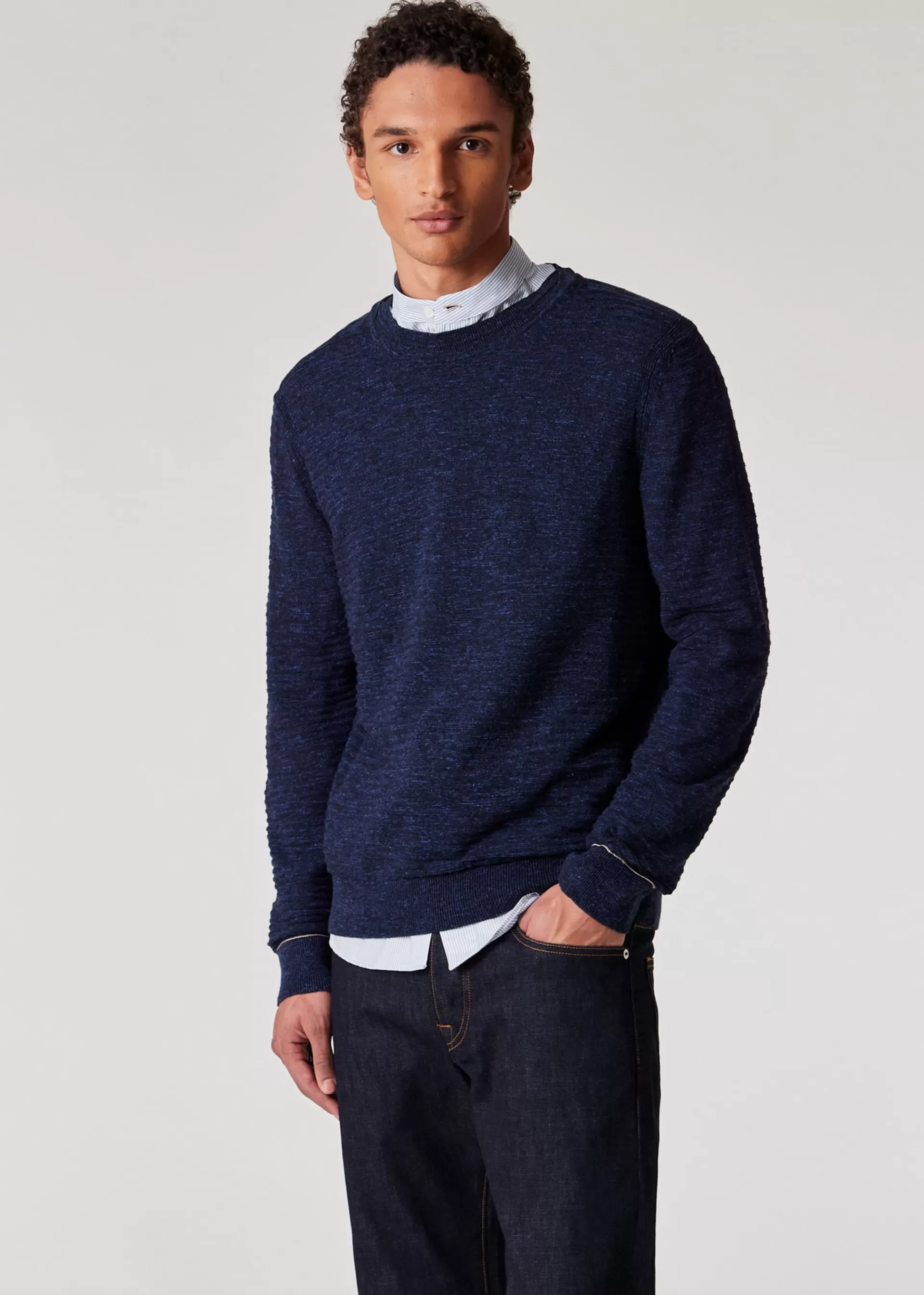 Cotton-Linen Textured Sweater>Paul Smith Best Sale