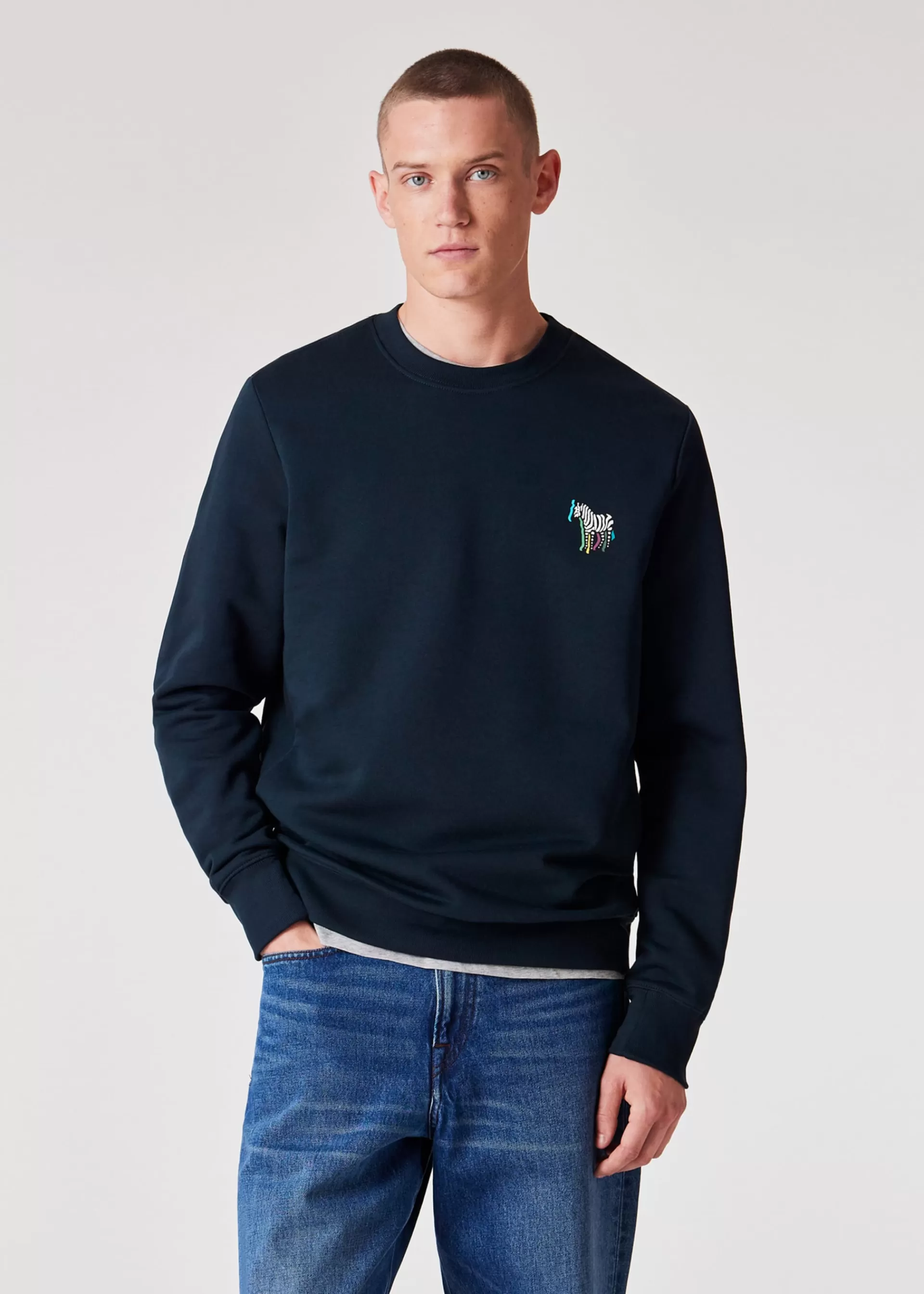 '3D Zebra' Logo Cotton Sweatshirt>Paul Smith Outlet