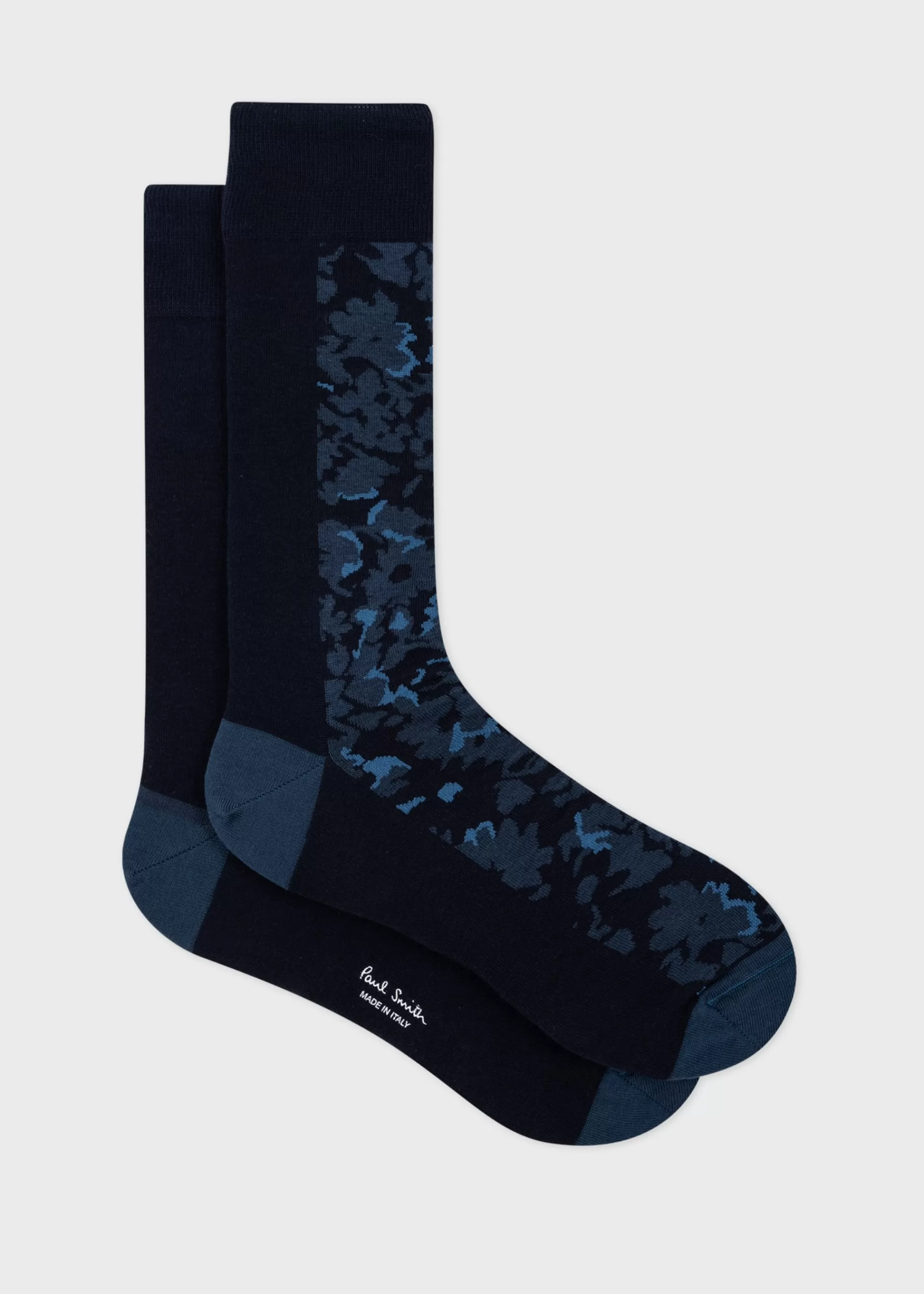 Navy Floral Cotton-Blend Socks>Paul Smith Best Sale