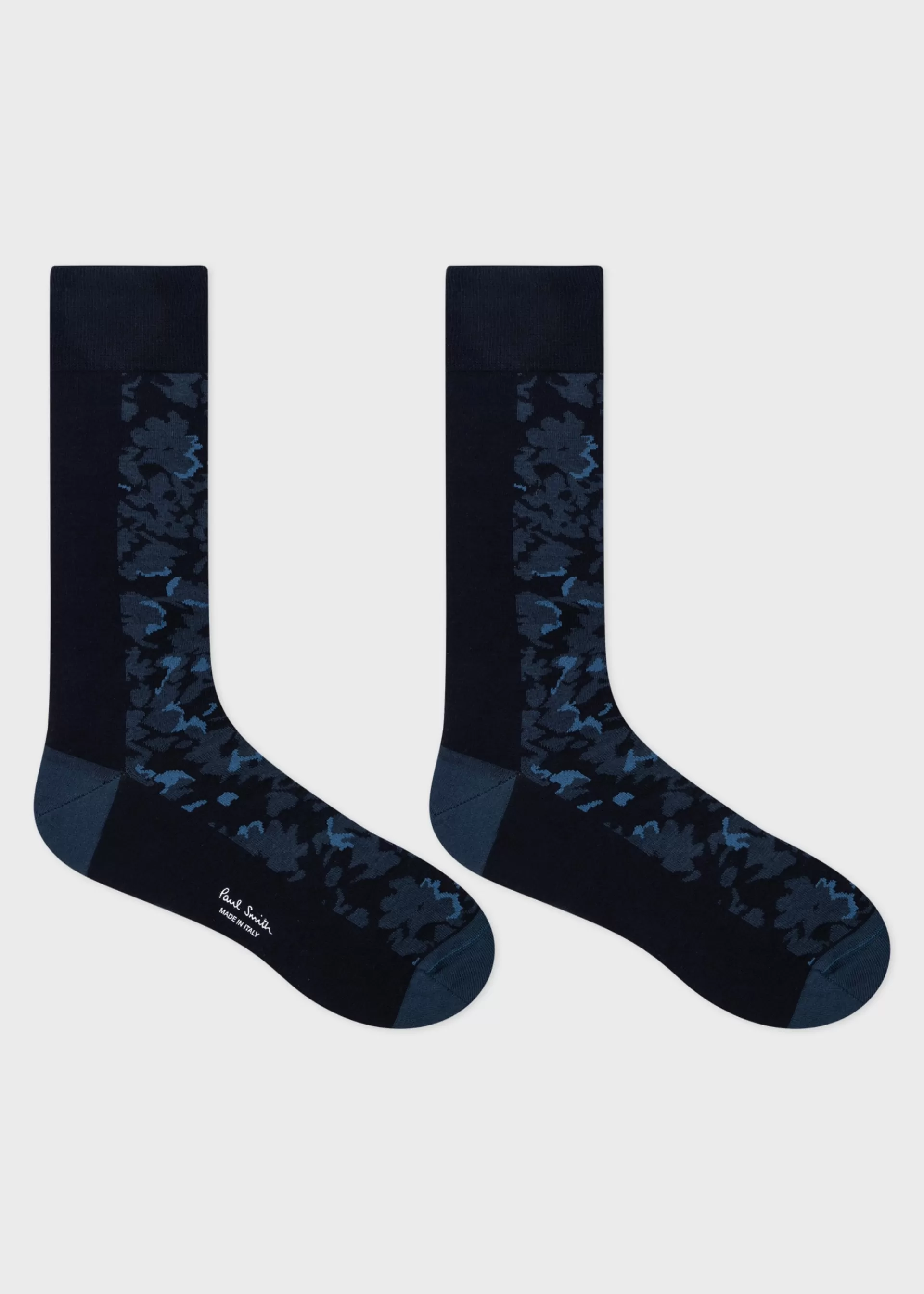 Navy Floral Cotton-Blend Socks>Paul Smith Best Sale