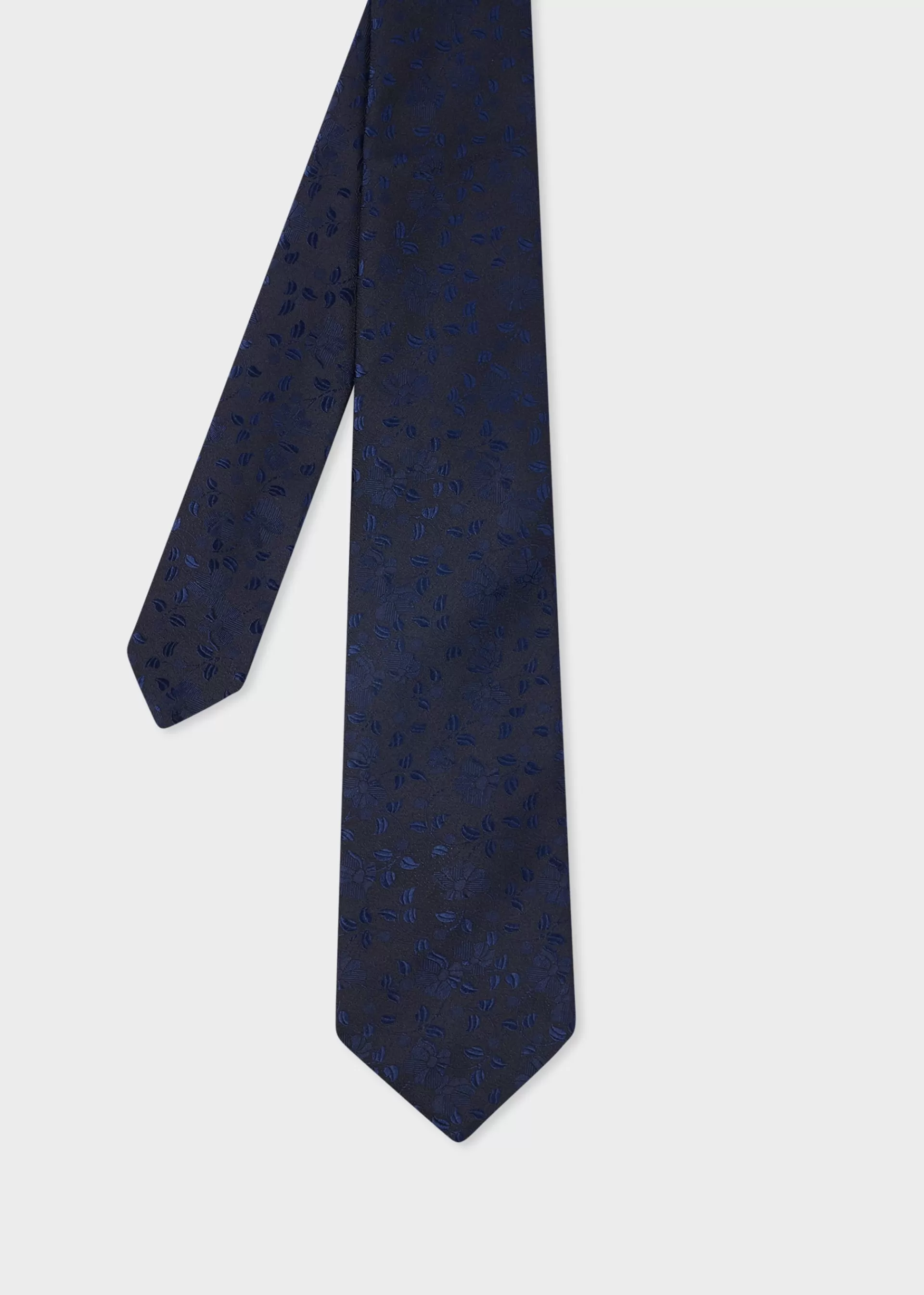 Navy Floral Jacquard Silk Tie>Paul Smith Fashion