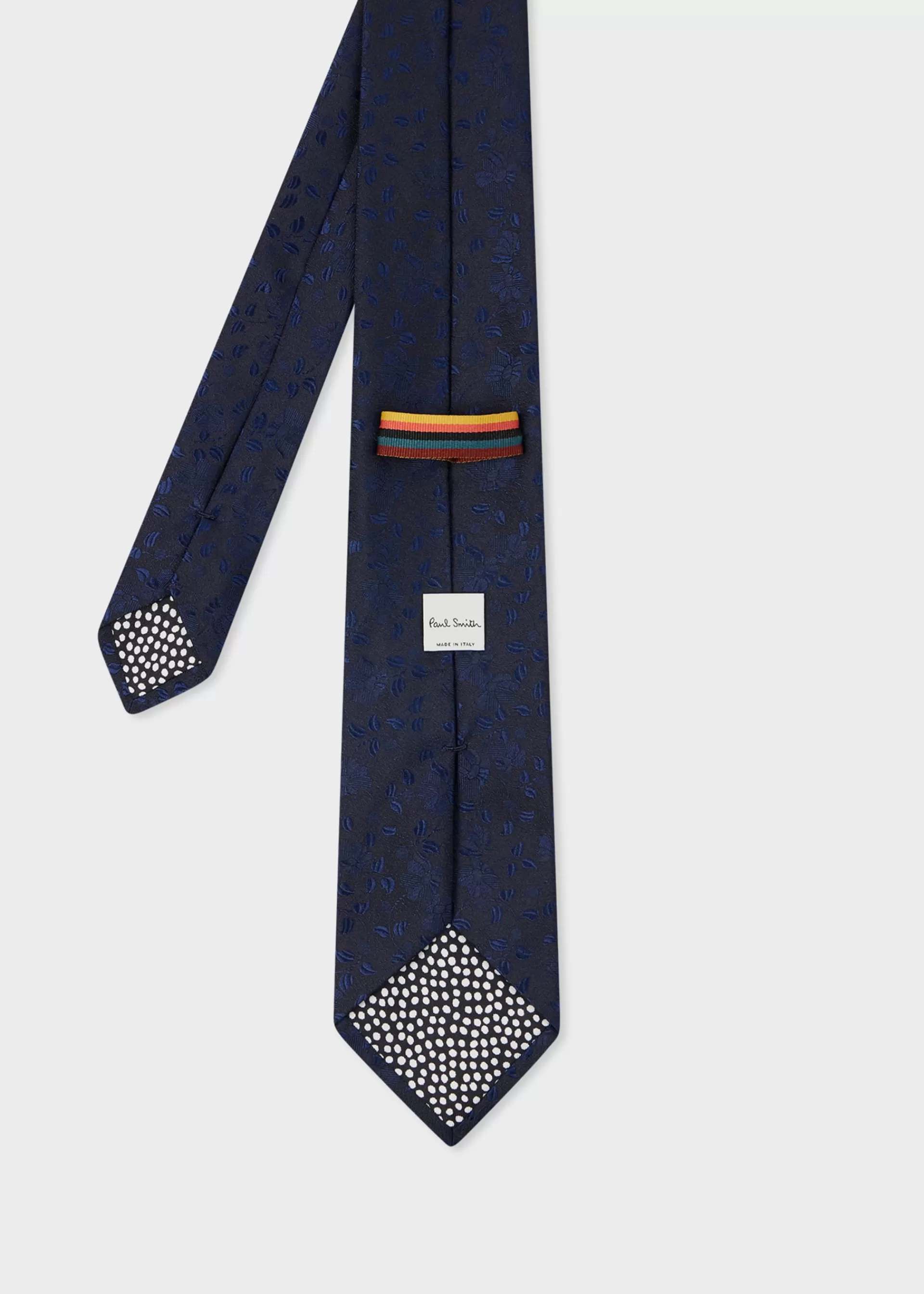 Navy Floral Jacquard Silk Tie>Paul Smith Fashion