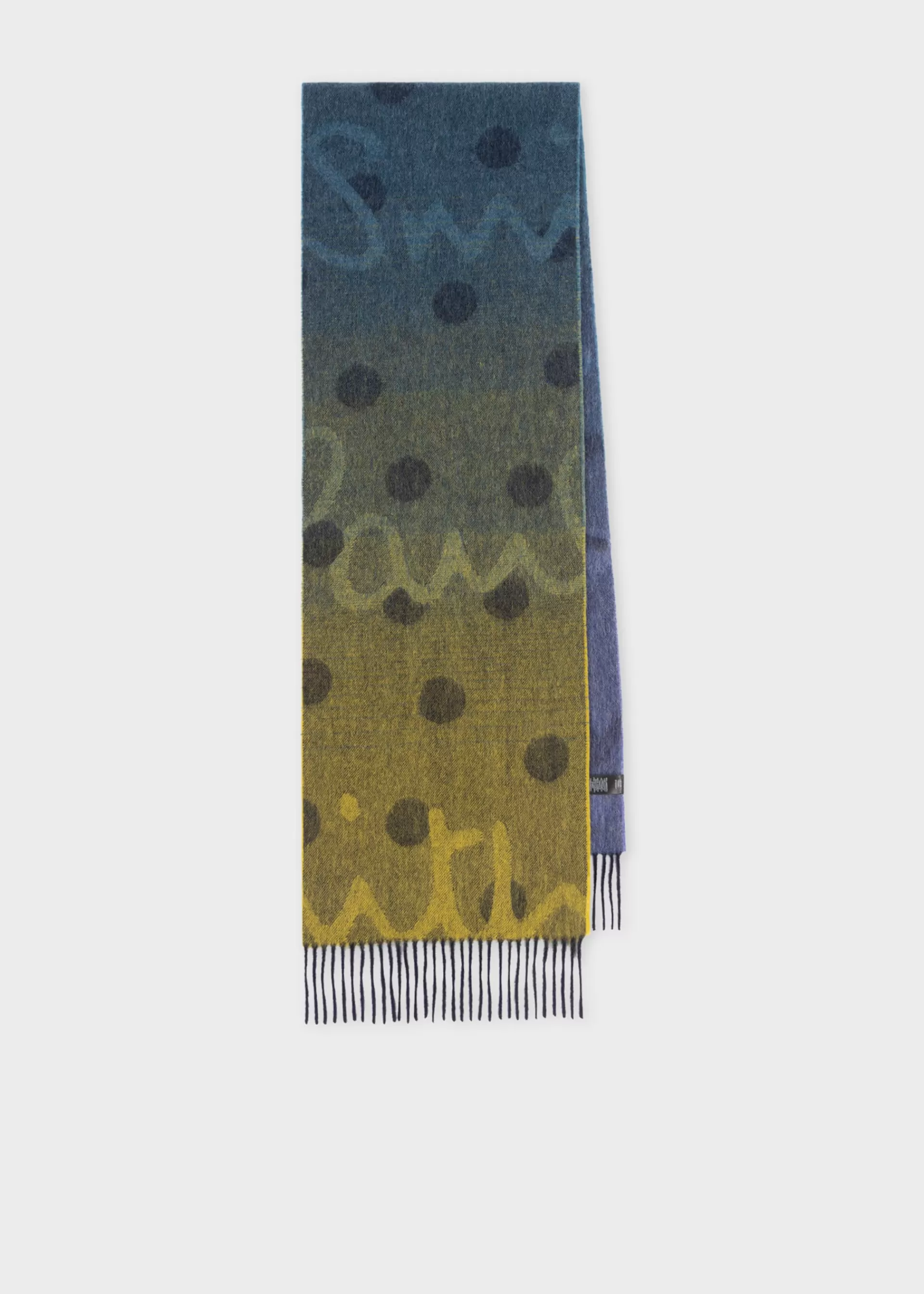 Navy Gradient Polka Lambswool-Cashmere Scarf>Paul Smith Clearance