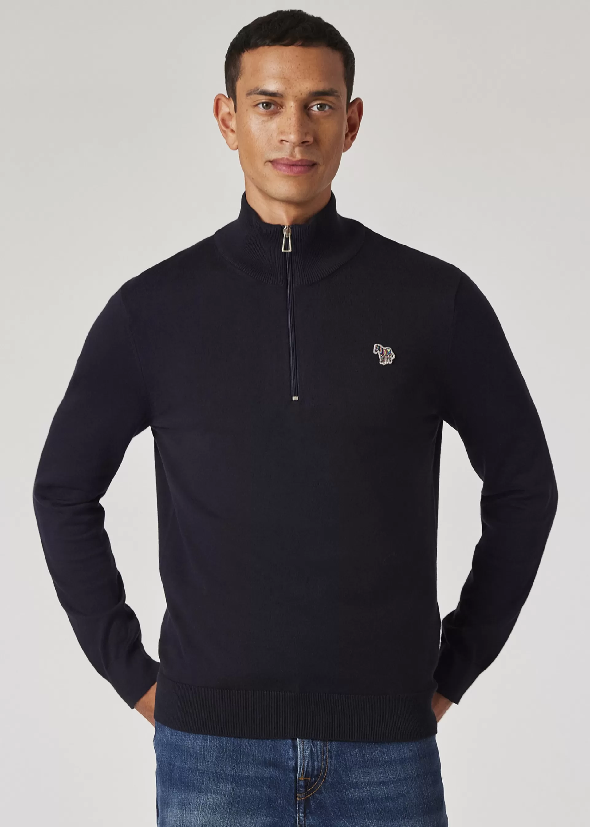 Half Zip Zebra Logo Sweater>Paul Smith Cheap