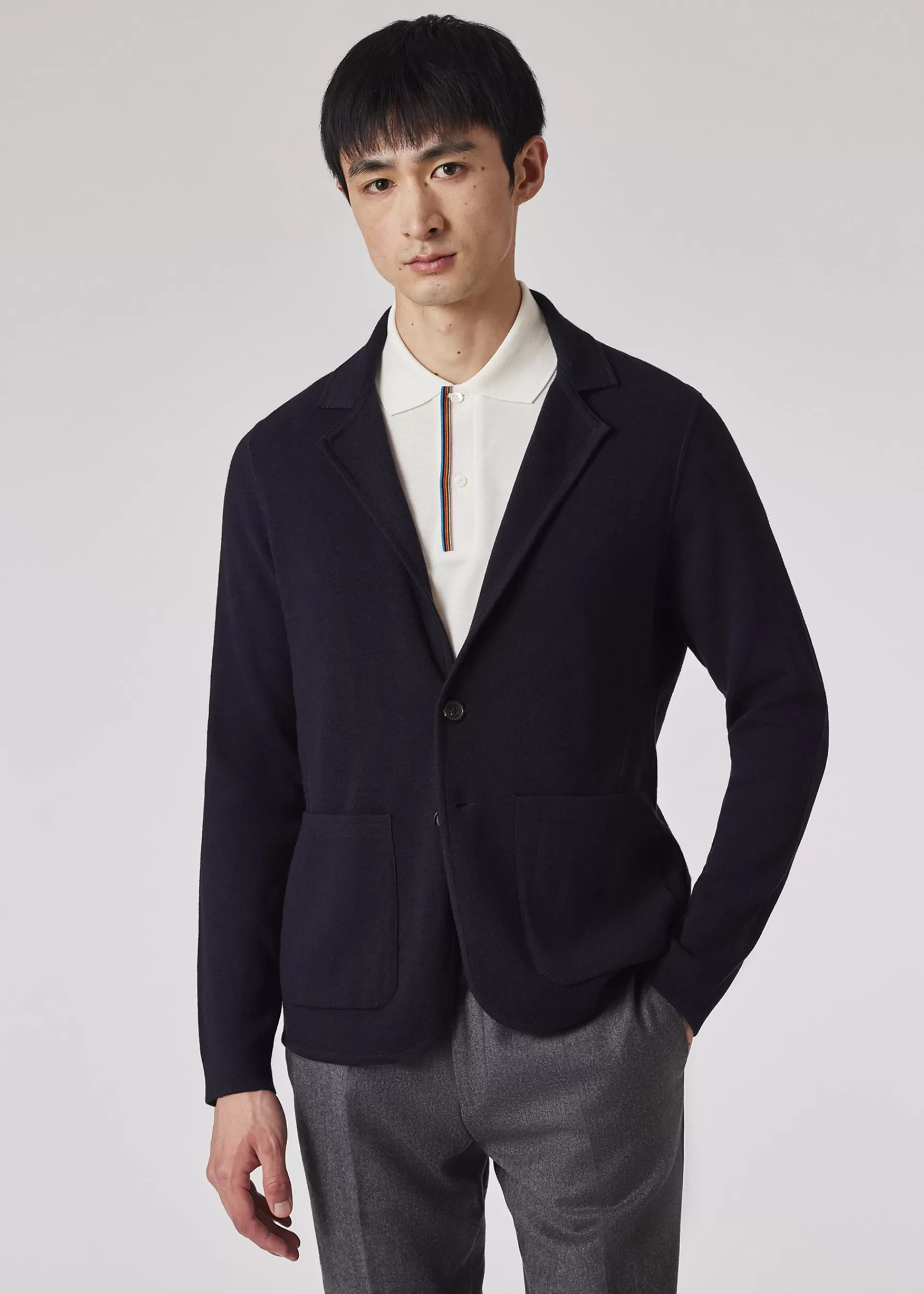 Knitted Wool Cardigan Blazer>Paul Smith Cheap