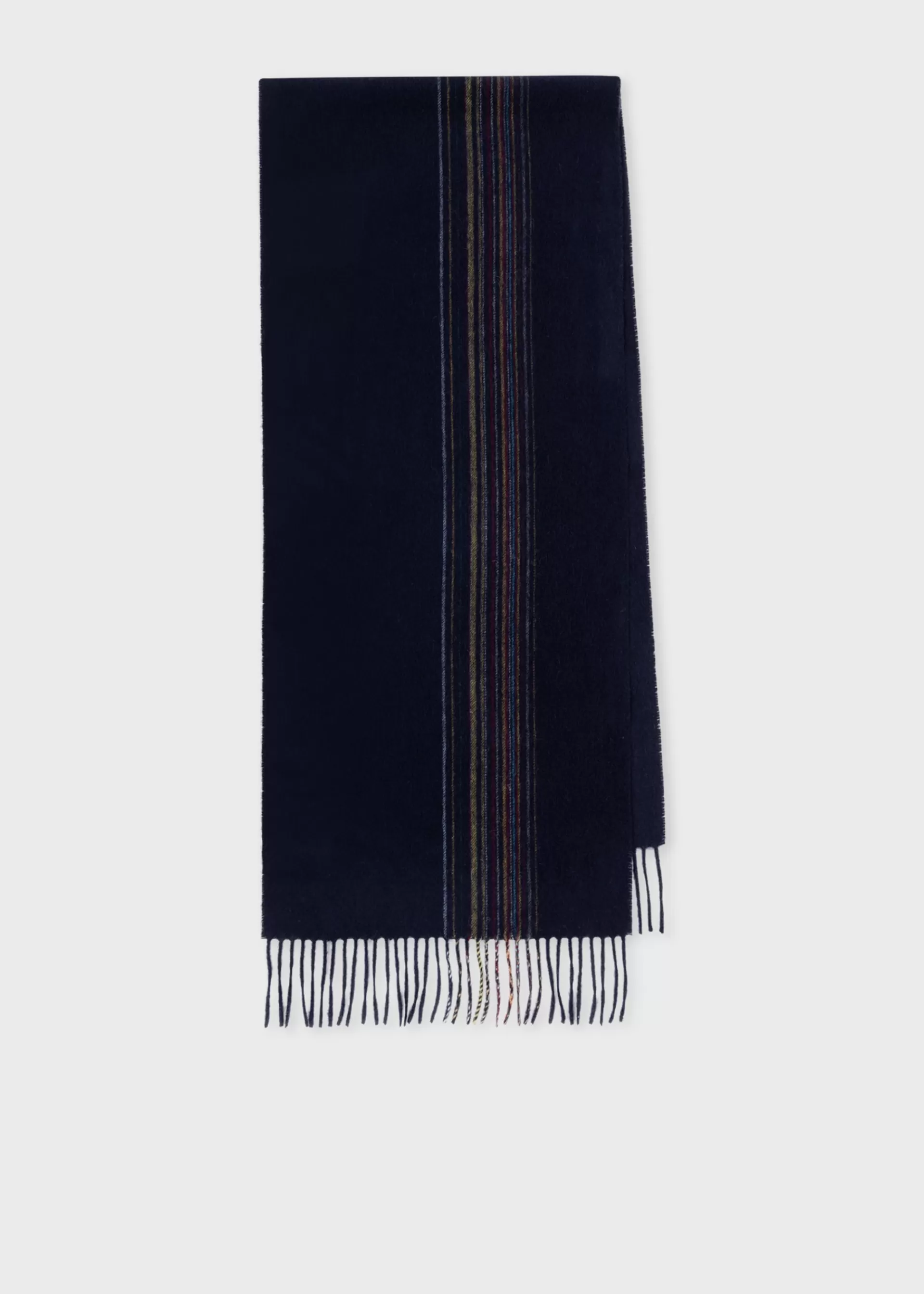 Lambswool-Cashmere Offset Faded 'Signature Stripe' Scarf>Paul Smith Flash Sale
