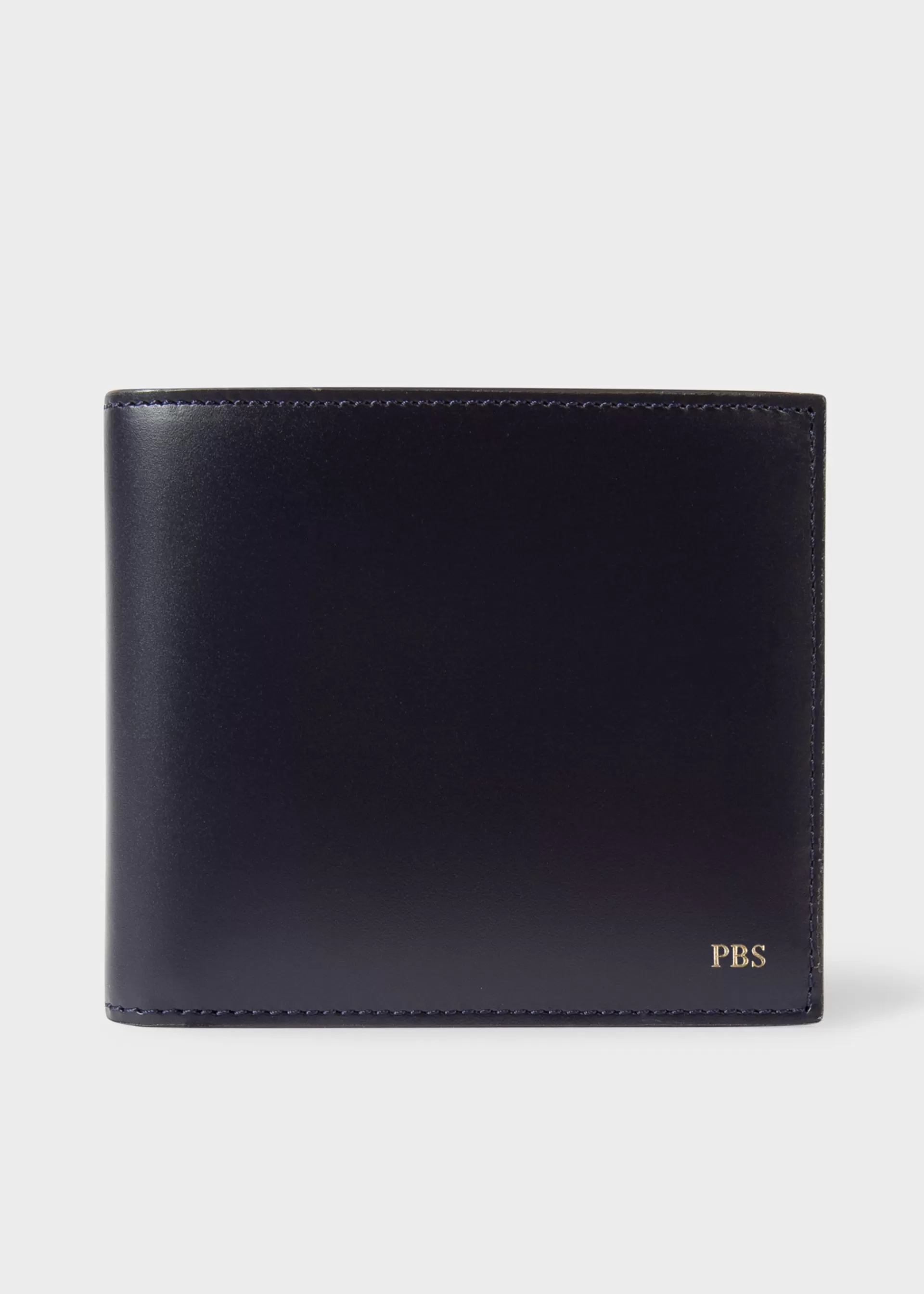 Leather Monogrammed Billfold Wallet>Paul Smith Outlet