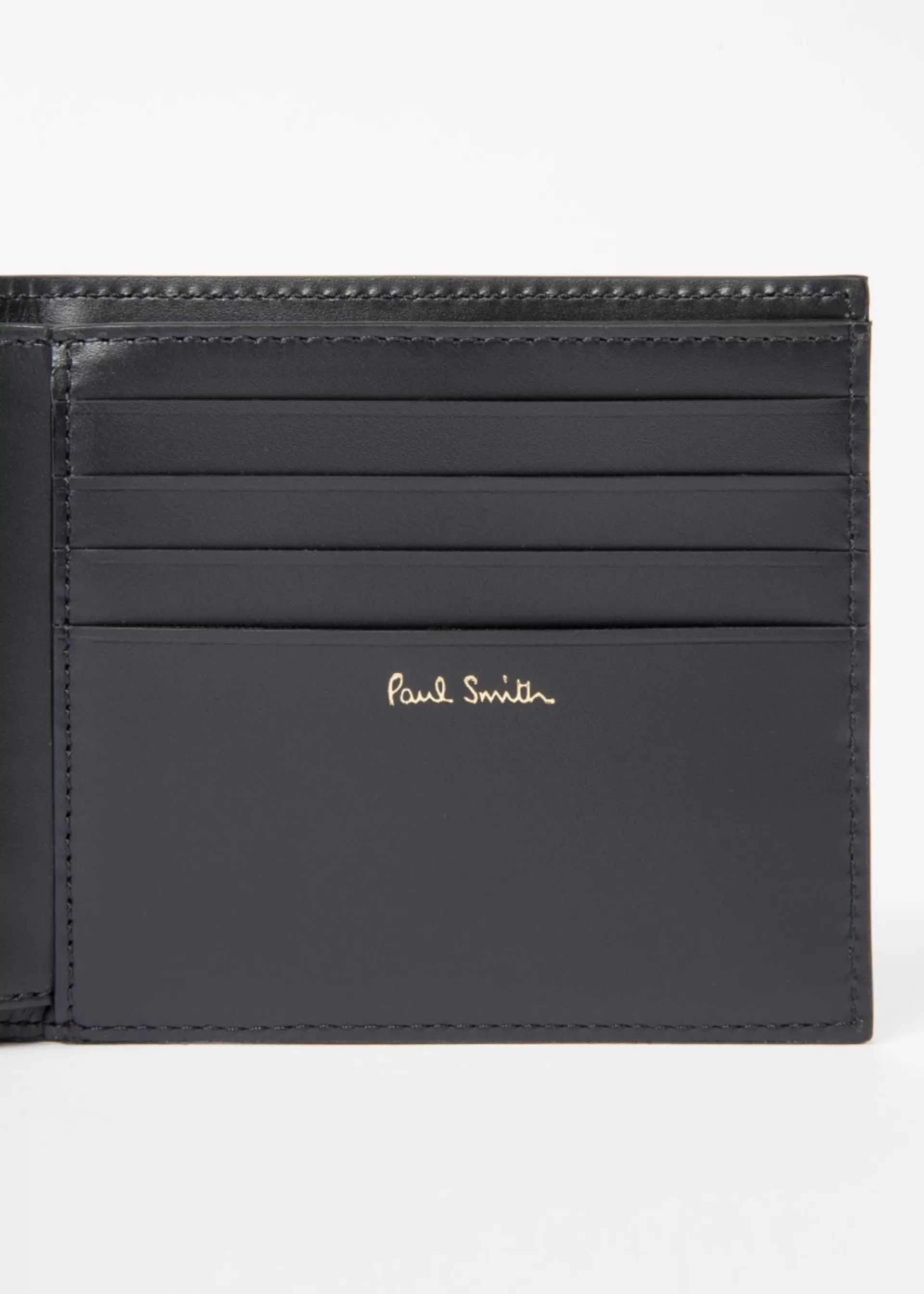 Leather Monogrammed Billfold Wallet>Paul Smith Outlet